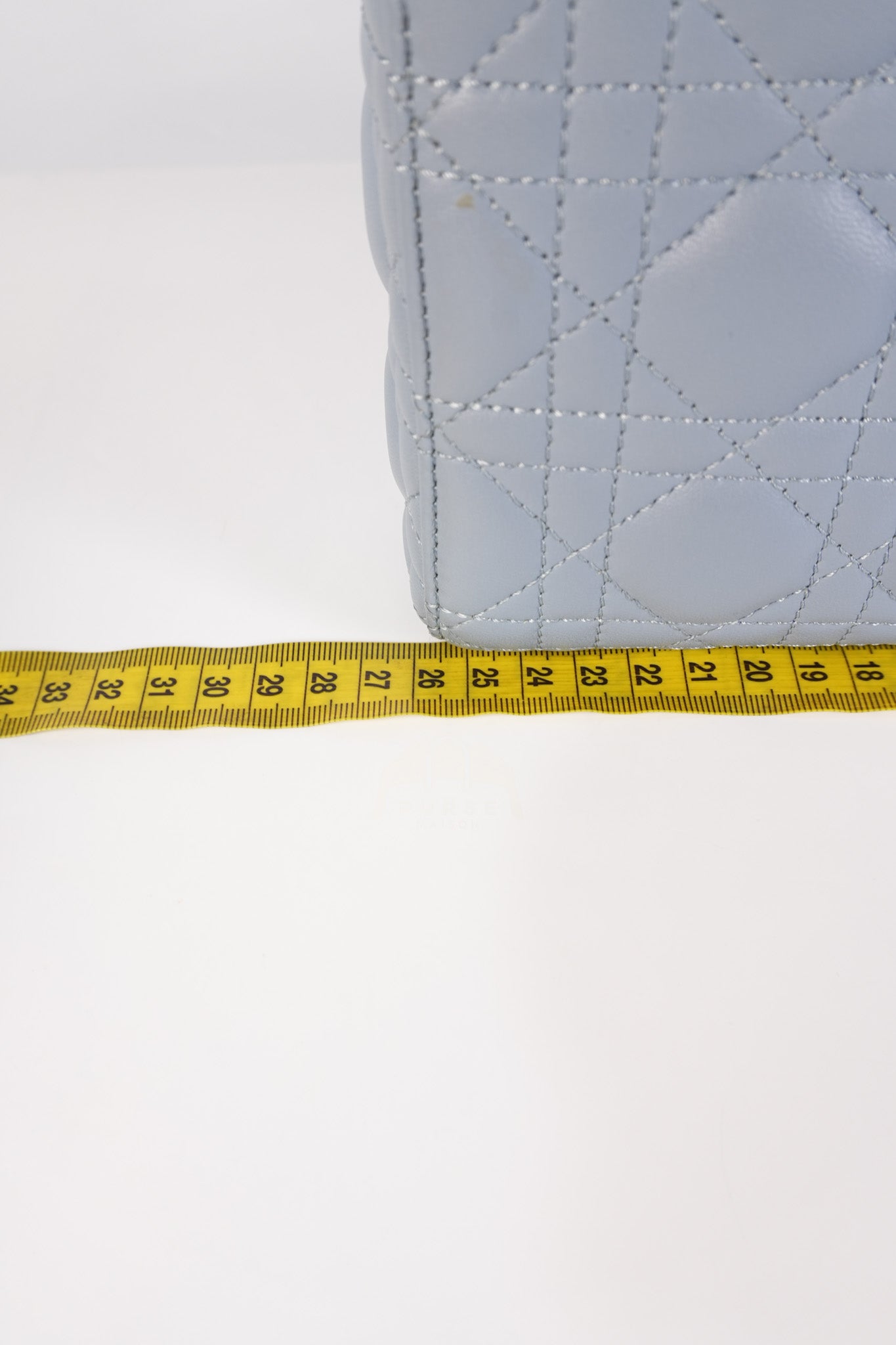 Lady D-Joy Medium Blue Cannage Lambskin Leather in Light Gold Hardware | Purse Maison Luxury Bags Shop