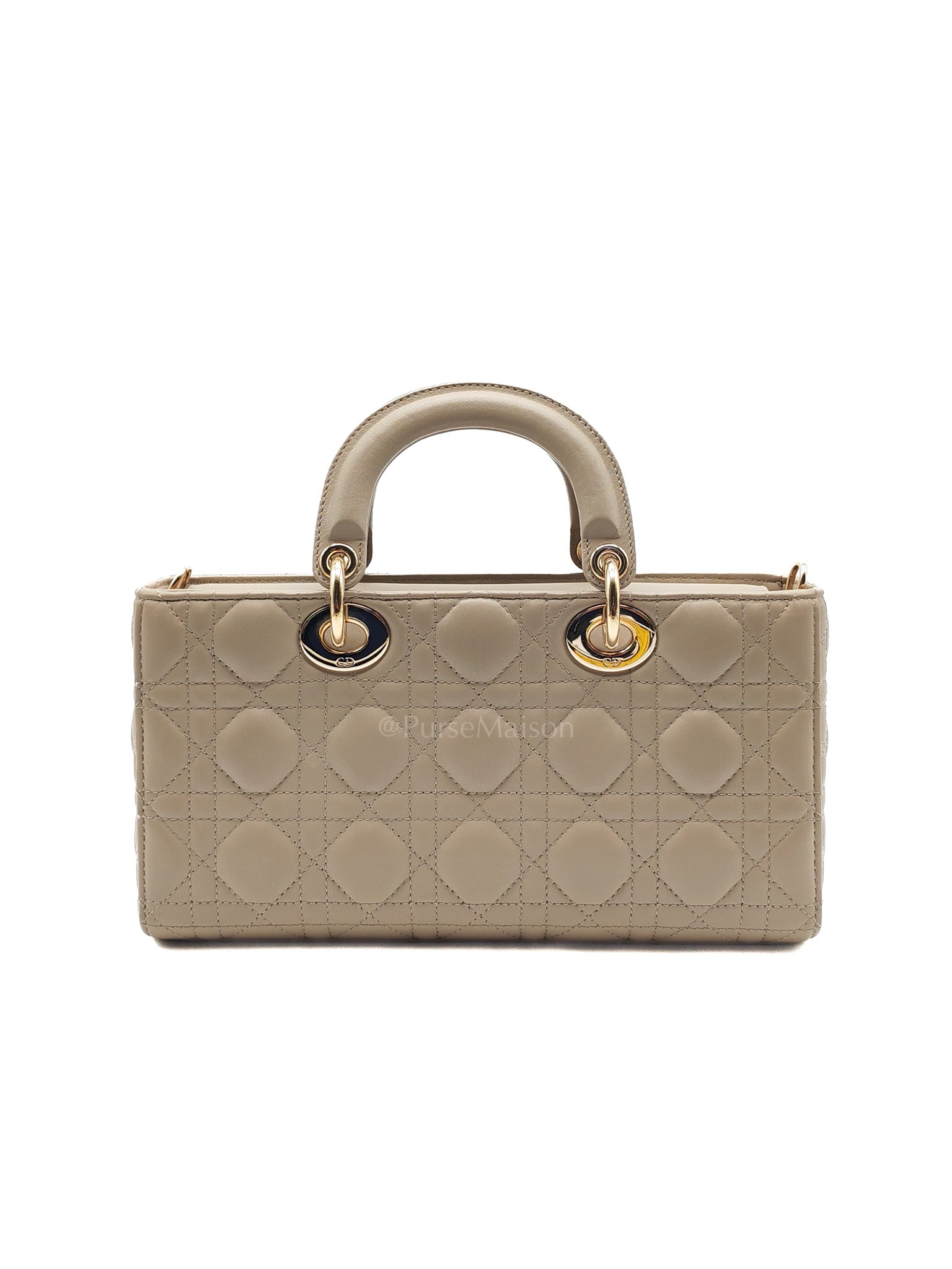 Lady D-Joy Medium in Light Taupe Cannage Lambskin Leather Shoulder Bag | Purse Maison Luxury Bags Shop