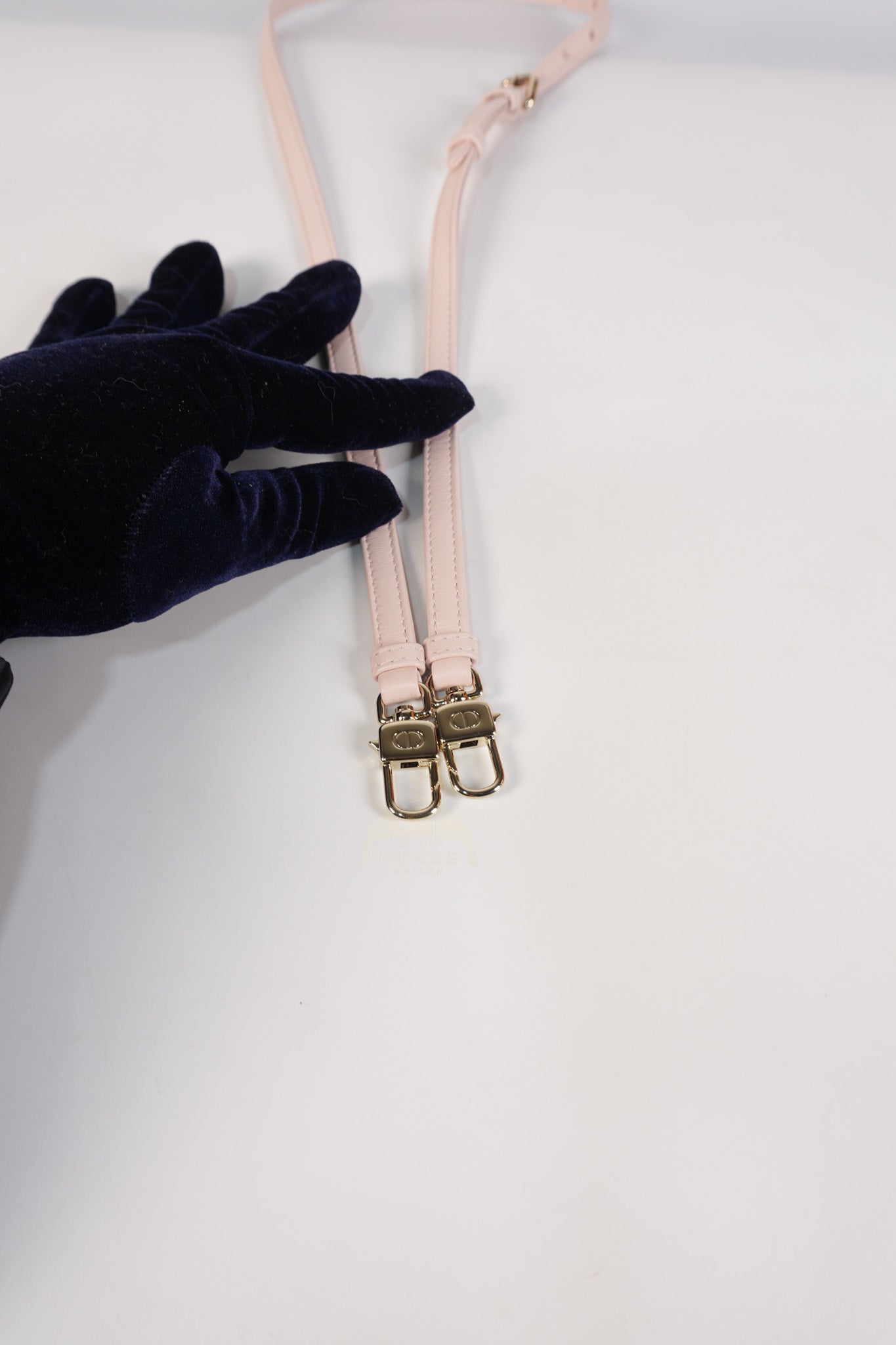 Lady D-joy Micro in Rose Poudre Cannage Lambskin Leather Light Gold hardware | Purse Maison Luxury Bags Shop