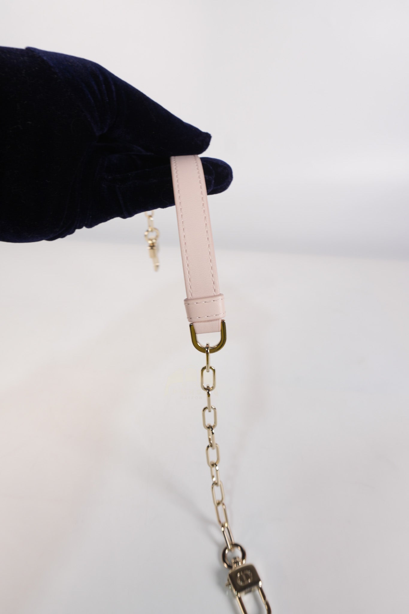 Lady D-joy Micro in Rose Poudre Cannage Lambskin Leather Light Gold hardware | Purse Maison Luxury Bags Shop