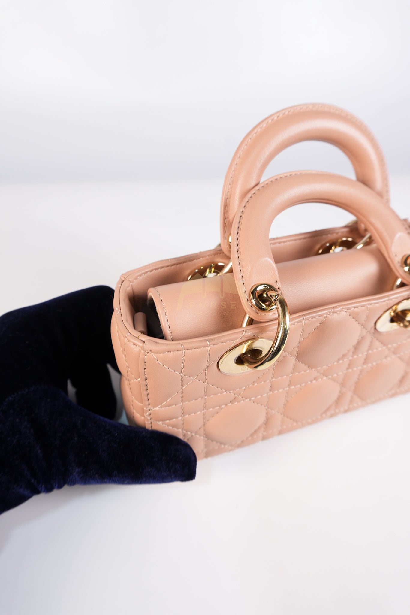 Lady D-Joy Micro Rose De Vents Light Gold Hardware | Purse Maison Luxury Bags Shop