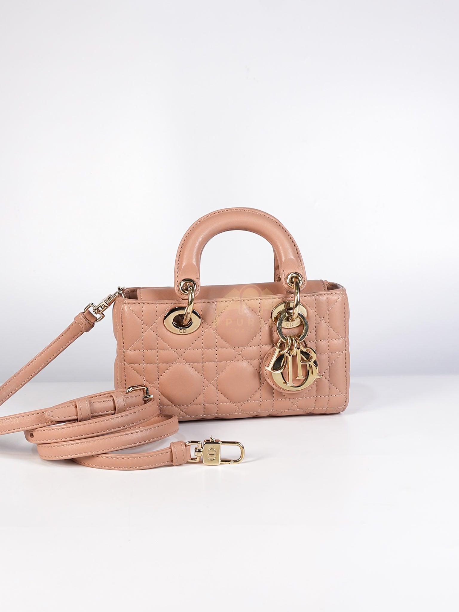 Lady D-Joy Micro Rose De Vents Light Gold Hardware | Purse Maison Luxury Bags Shop