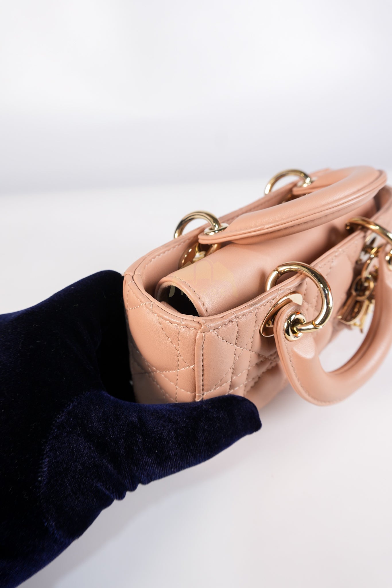 Lady D-Joy Micro Rose De Vents Light Gold Hardware | Purse Maison Luxury Bags Shop