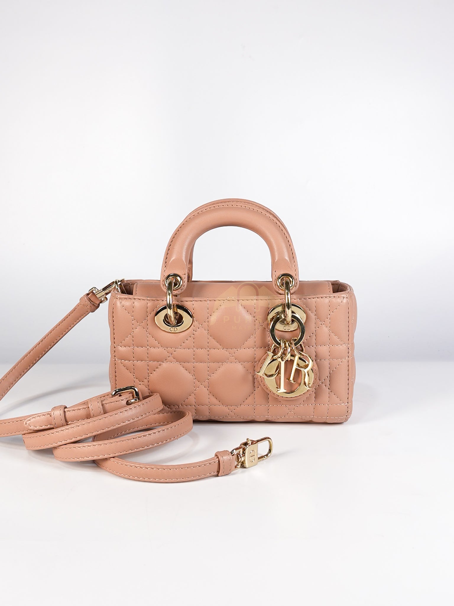 Lady D-Joy Micro Rose De Vents Light Gold Hardware | Purse Maison Luxury Bags Shop