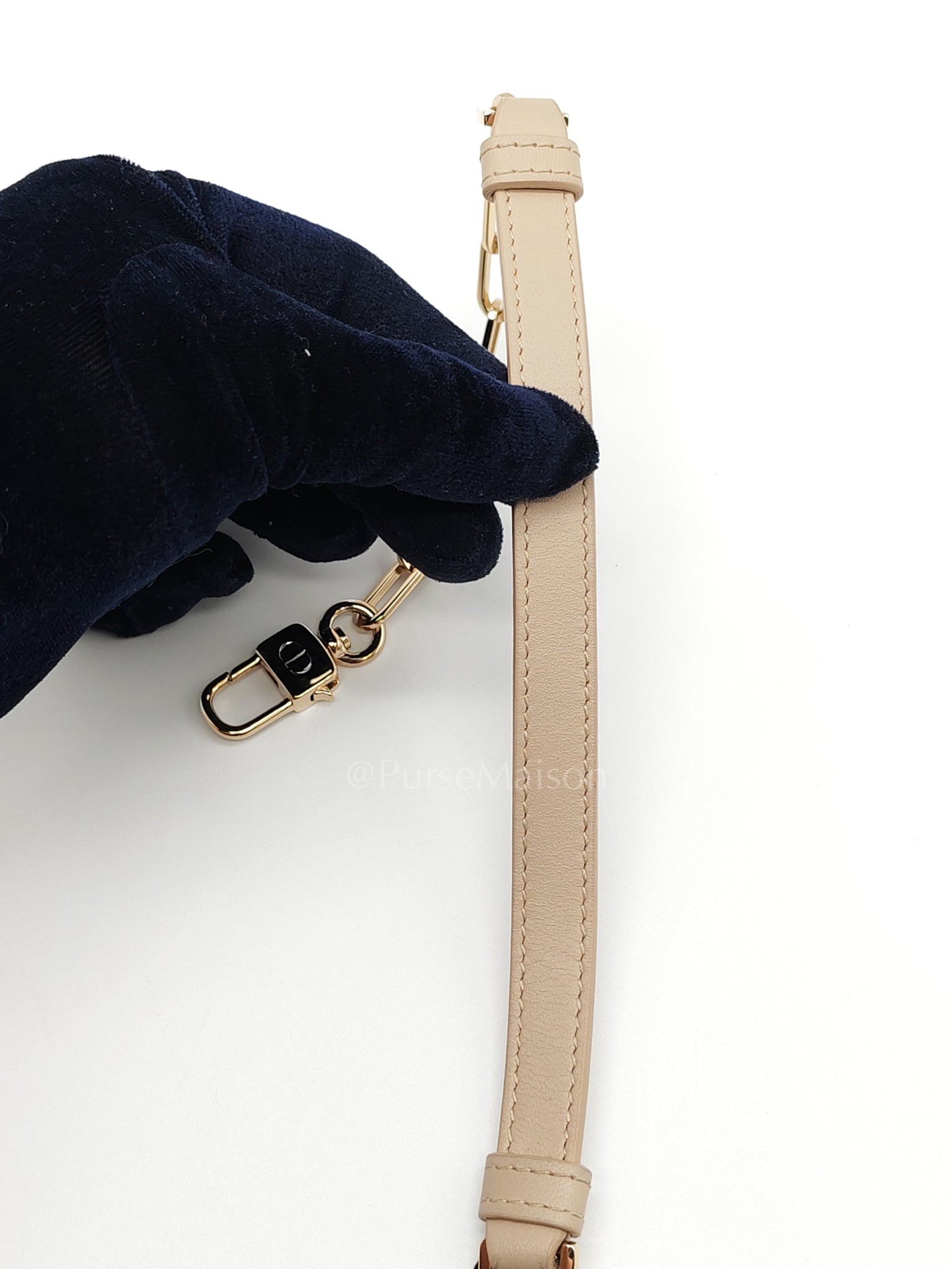 Lady D-Joy Small in Powder Beige Lambskin Leather Shoulder Bag | Purse Maison Luxury Bags Shop