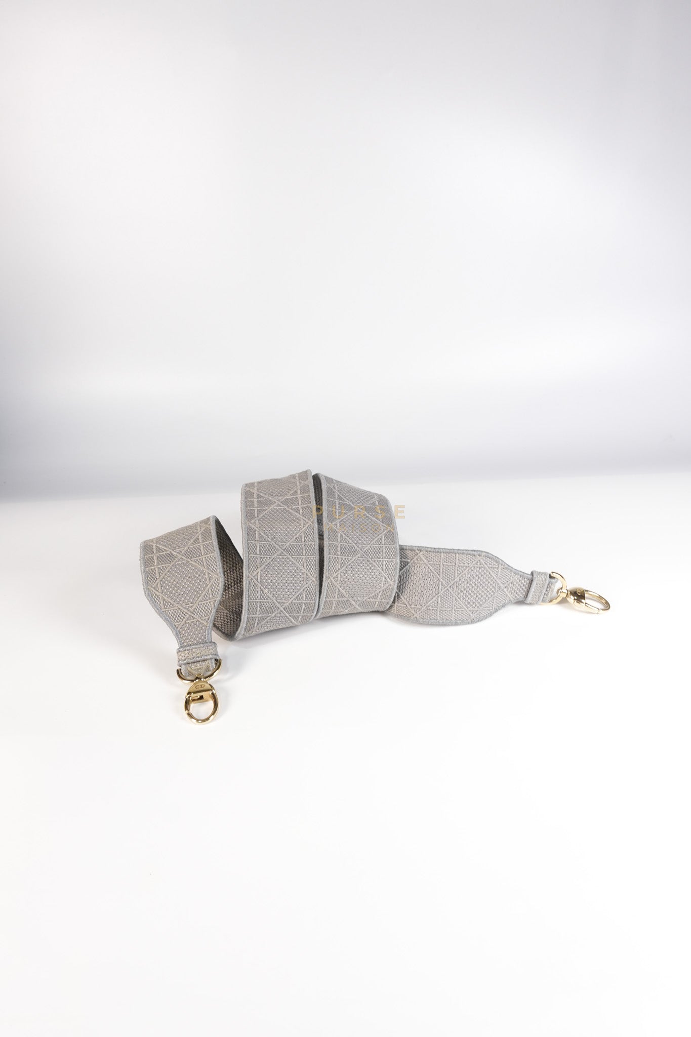 Lady D-Lite in Medium Gray Canvas and Light Gold Hardware | Purse Maison Luxury Bags Shop