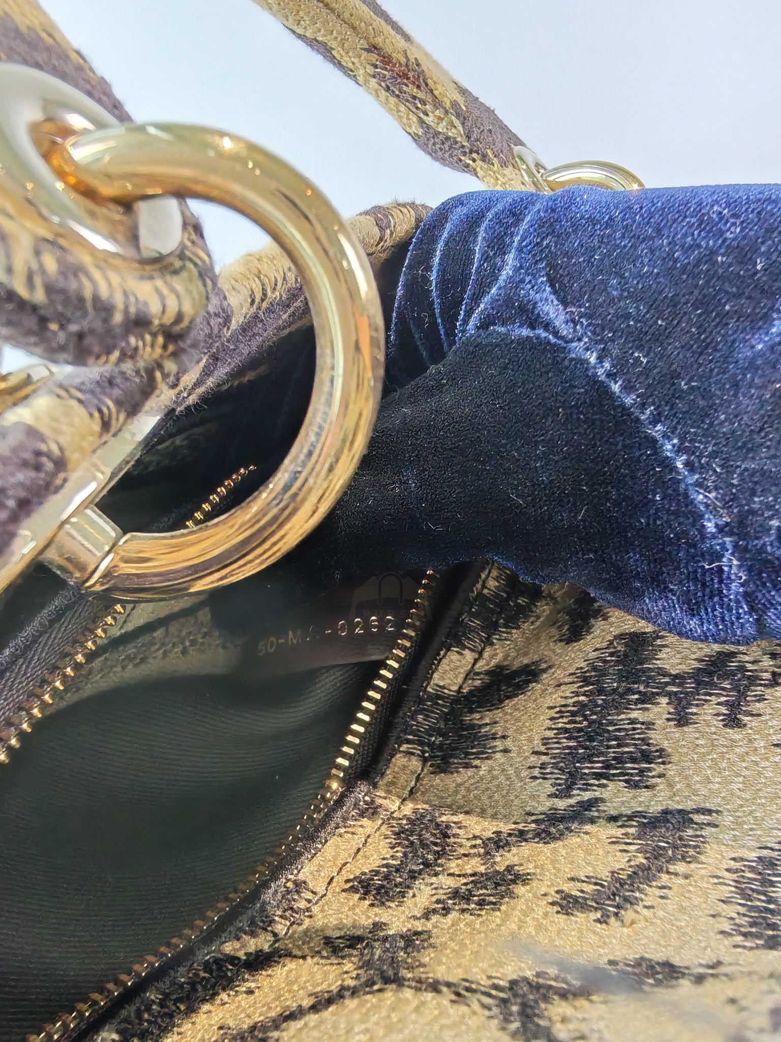 Lady D-lite Mini in Mizza Leopard Embroidered Canvas | Purse Maison Luxury Bags Shop