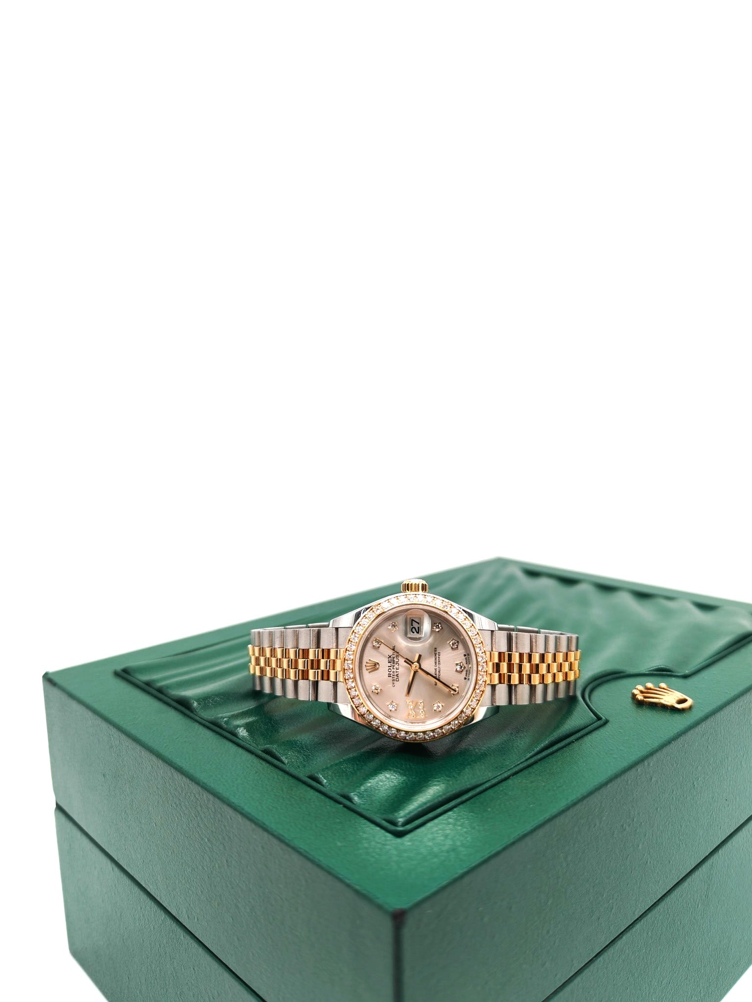 Lady Datejust 28mm Oyster Perpetual Yellow Gold and Diamonds Two-toned Jubilee Stainless Steel Strap Year 2024 (Reference No. 279383RBR) | Purse Maison Luxury Bags Shop