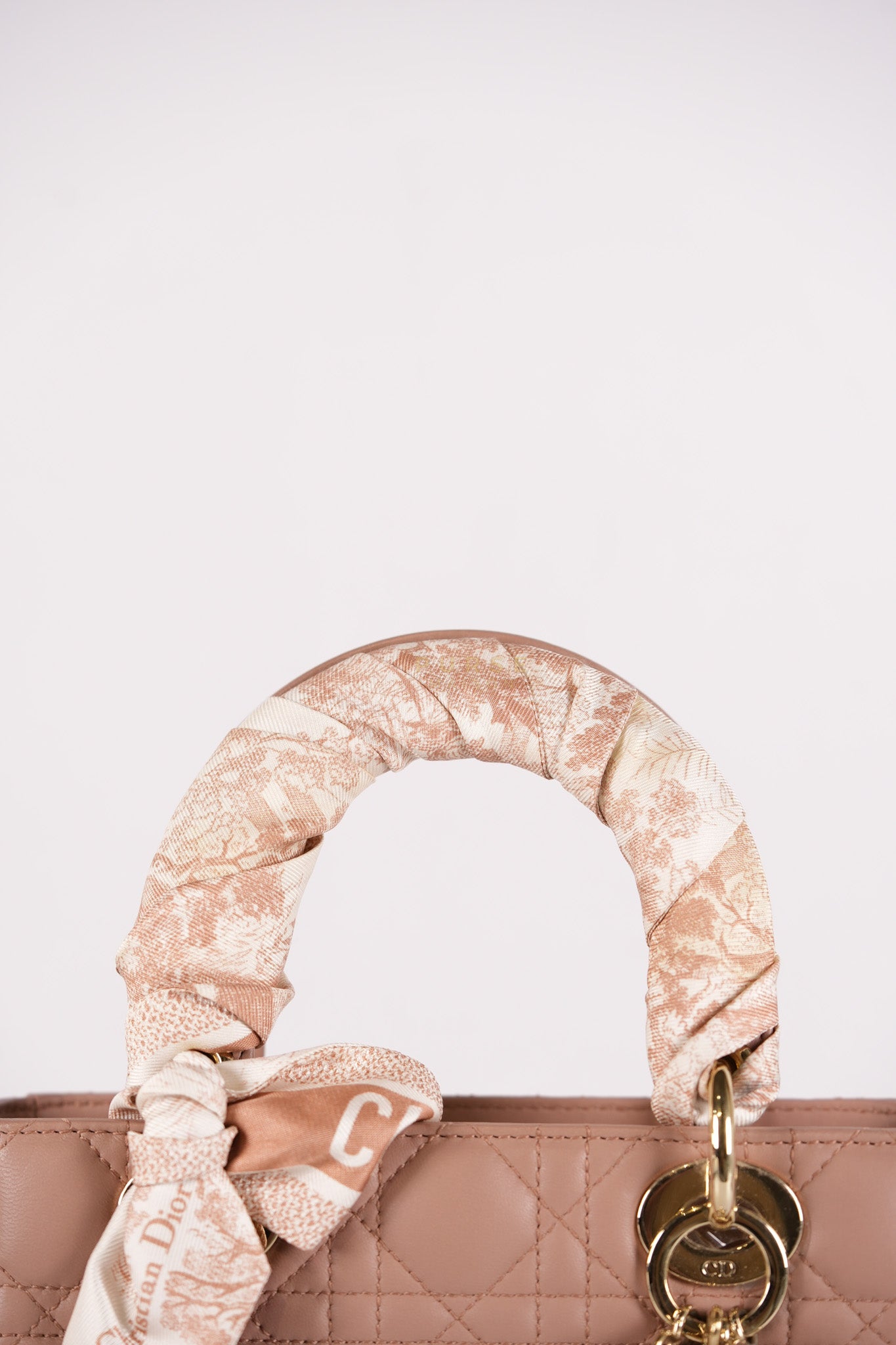 Lady Dior ABCDior Small in Blush Pink Cannage Lambskin Leather Light Gold Hardware | Purse Maison Luxury Bags Shop