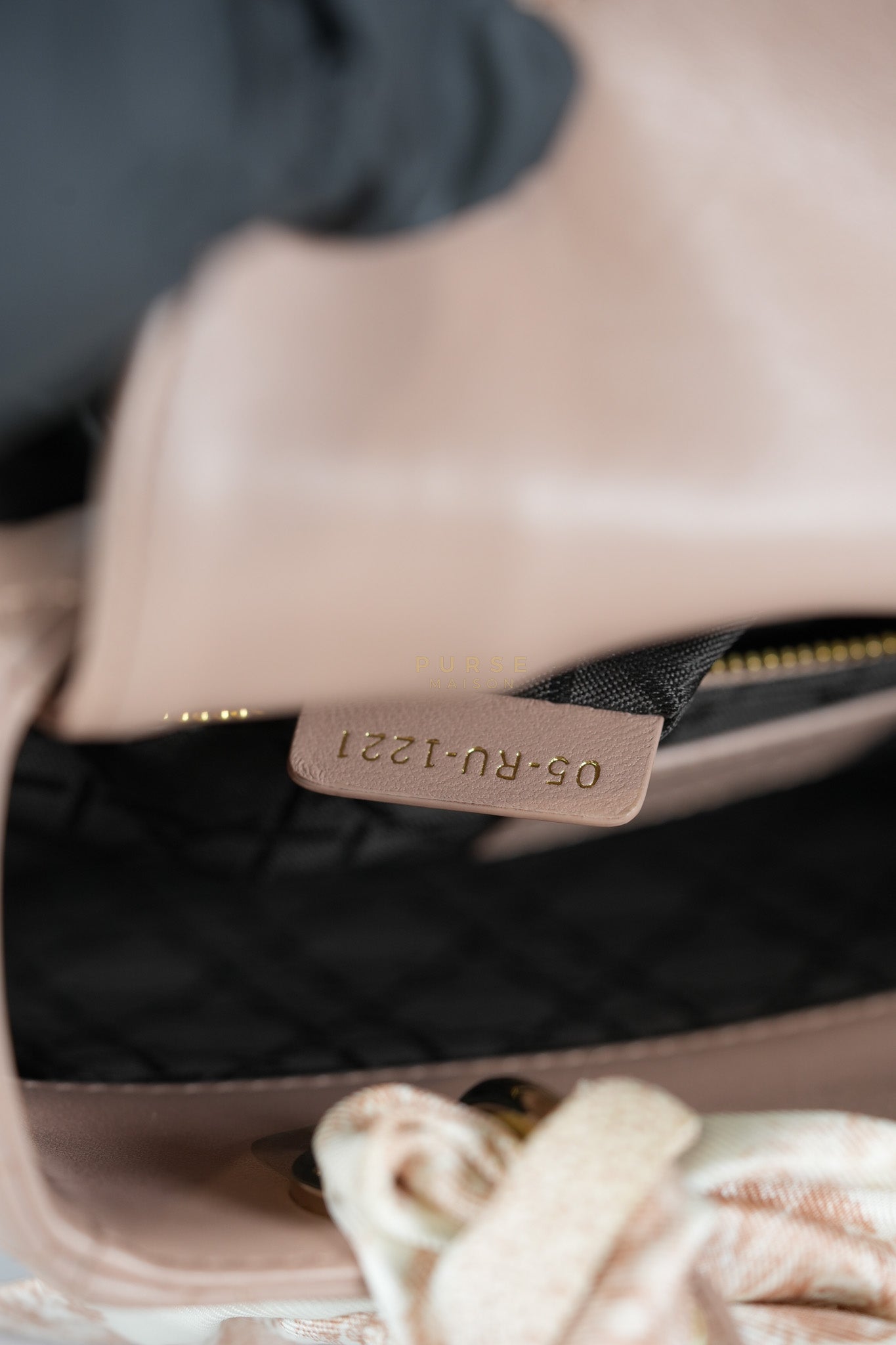 Lady Dior ABCDior Small in Blush Pink Cannage Lambskin Leather Light Gold Hardware | Purse Maison Luxury Bags Shop