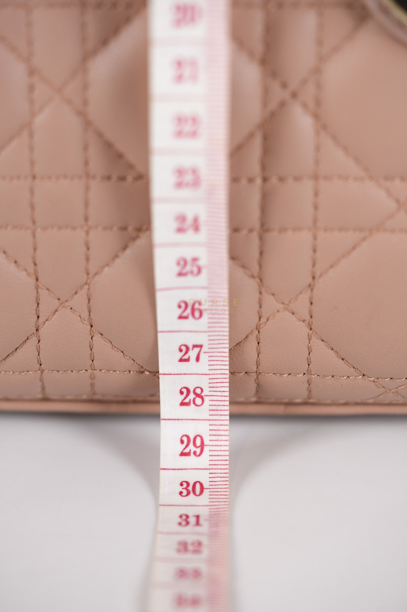 Lady Dior ABCDior Small in Blush Pink Cannage Lambskin Leather Light Gold Hardware | Purse Maison Luxury Bags Shop