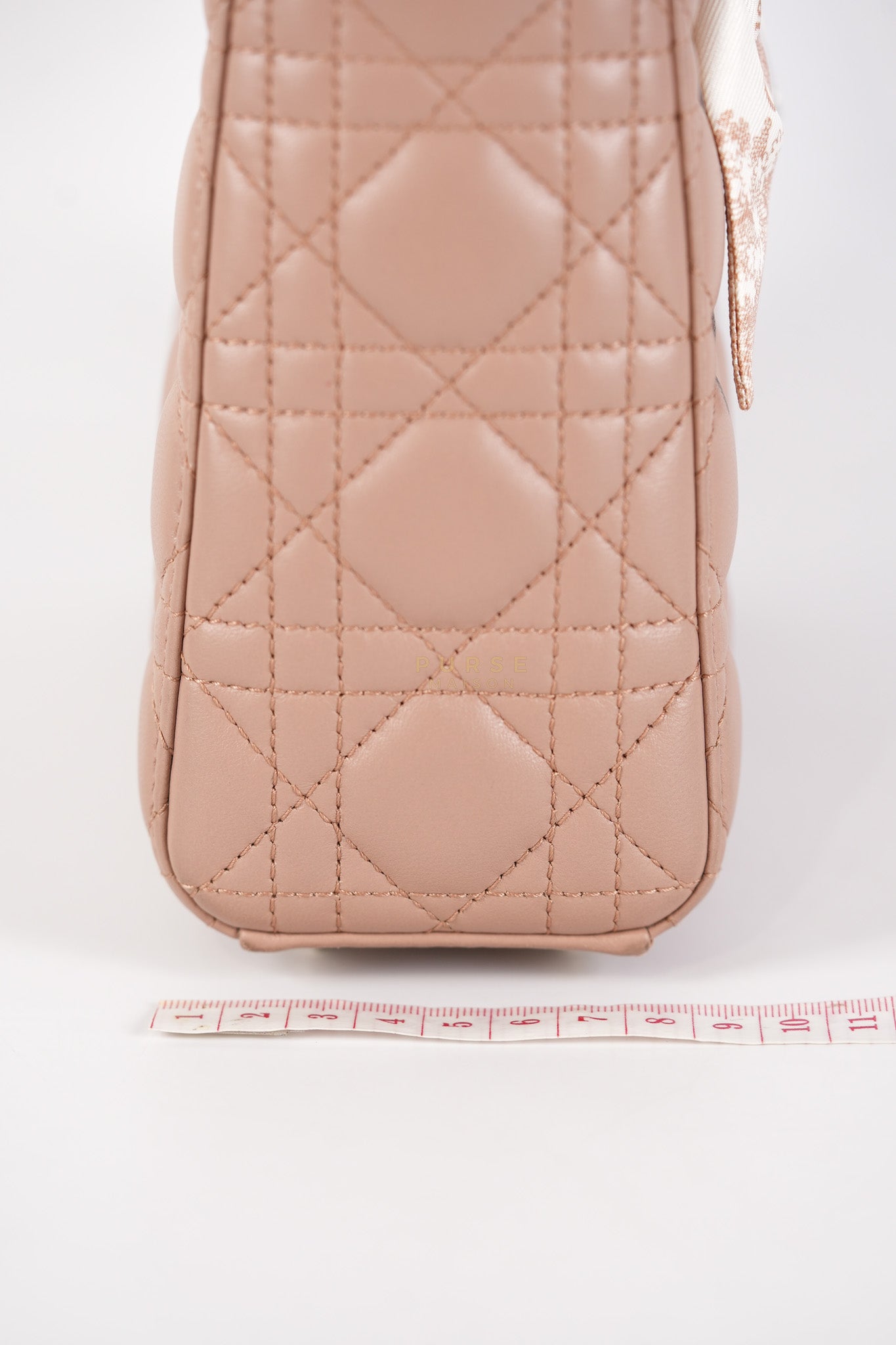 Lady Dior ABCDior Small in Blush Pink Cannage Lambskin Leather Light Gold Hardware | Purse Maison Luxury Bags Shop