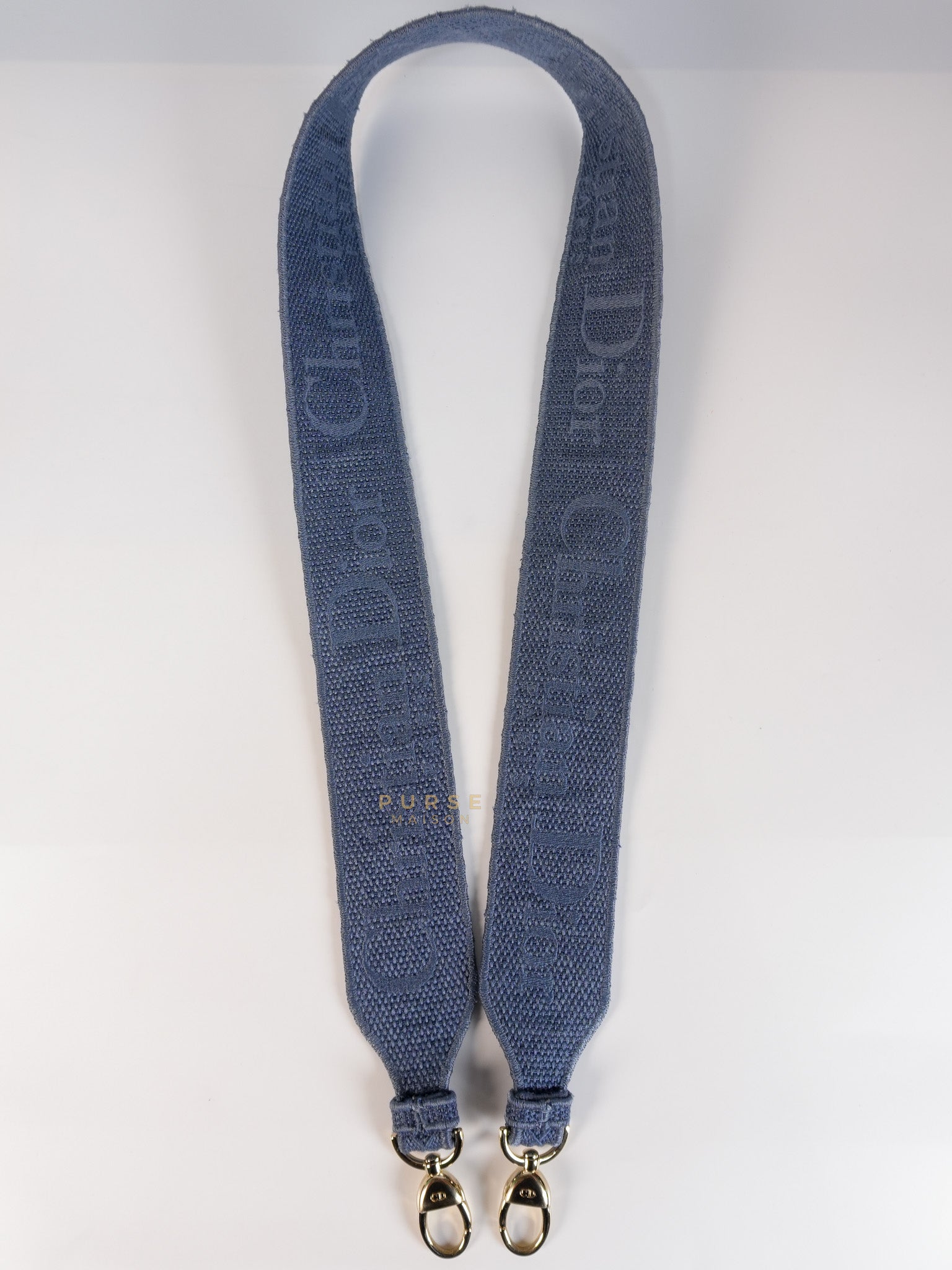 Lady Dior D-Lite Blue Medium Embroidered Cannage Quilt Canvas | Purse Maison Luxury Bags Shop