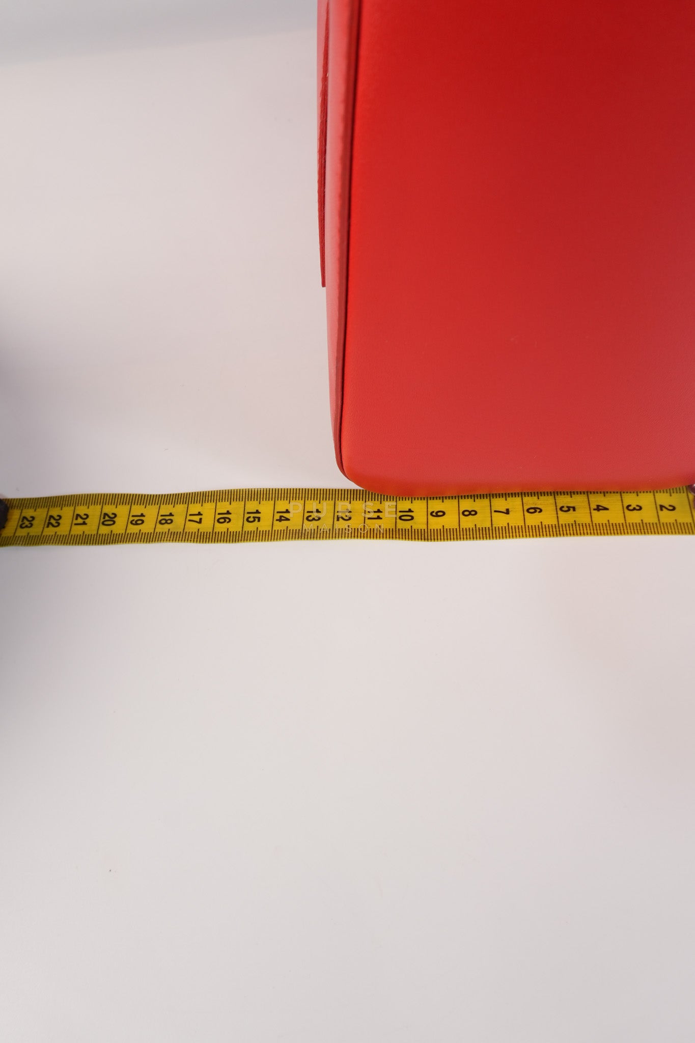 Lady Dior Front Pocket Large Tote Bag in Red Smooth Calfskin Leather & Silver Hardware | Purse Maison Luxury Bags Shop