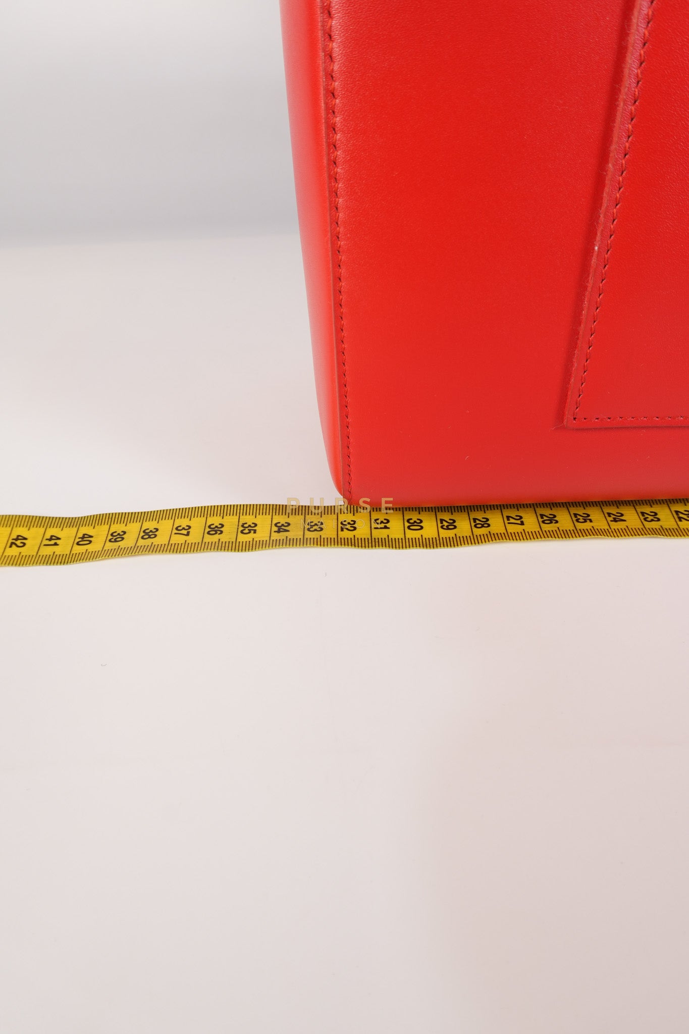 Lady Dior Front Pocket Large Tote Bag in Red Smooth Calfskin Leather & Silver Hardware | Purse Maison Luxury Bags Shop