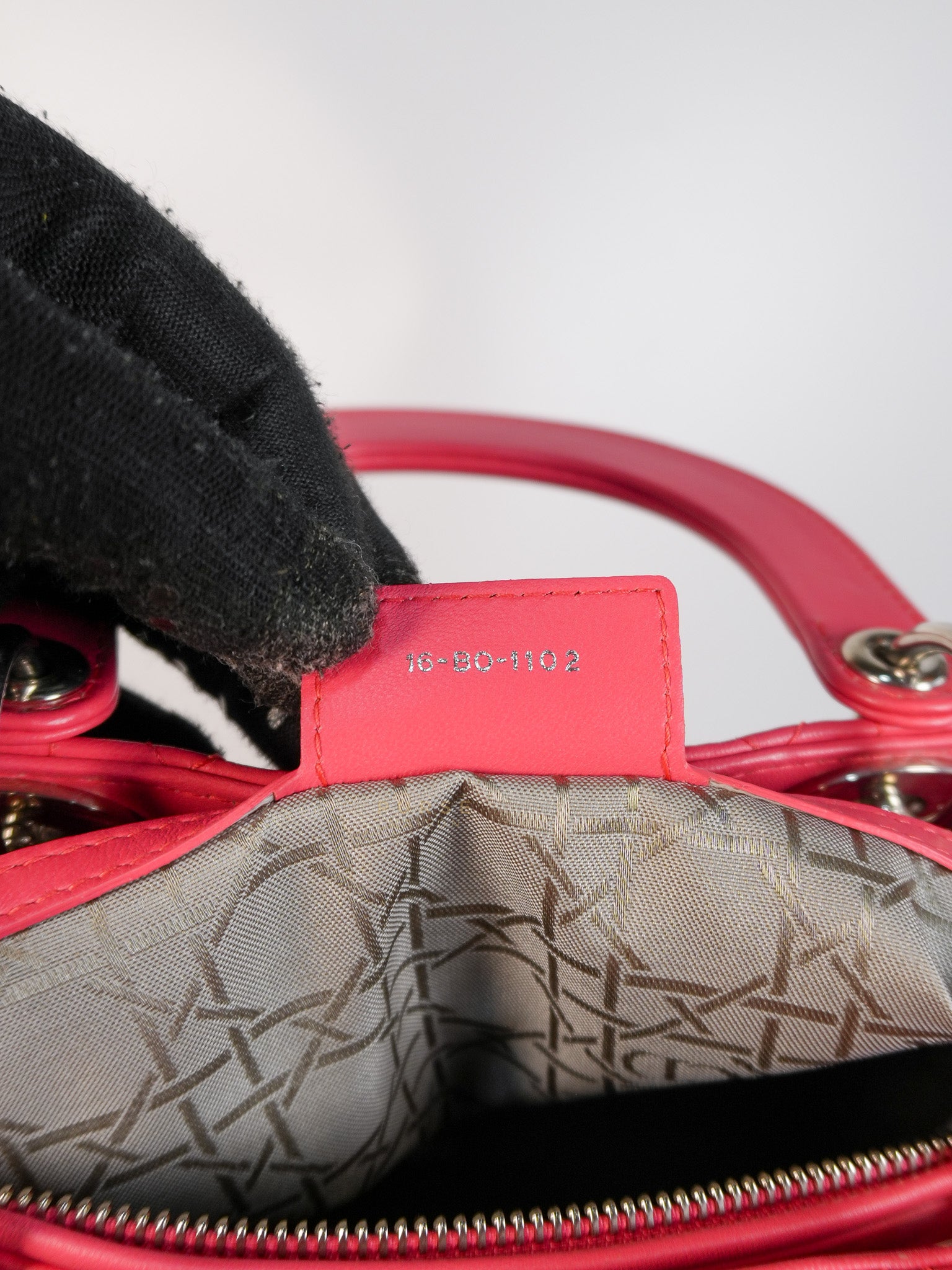 Lady Dior Large Coral Pink Cannage Lambskin Leather in Silver Hardware | Purse Maison Luxury Bags Shop