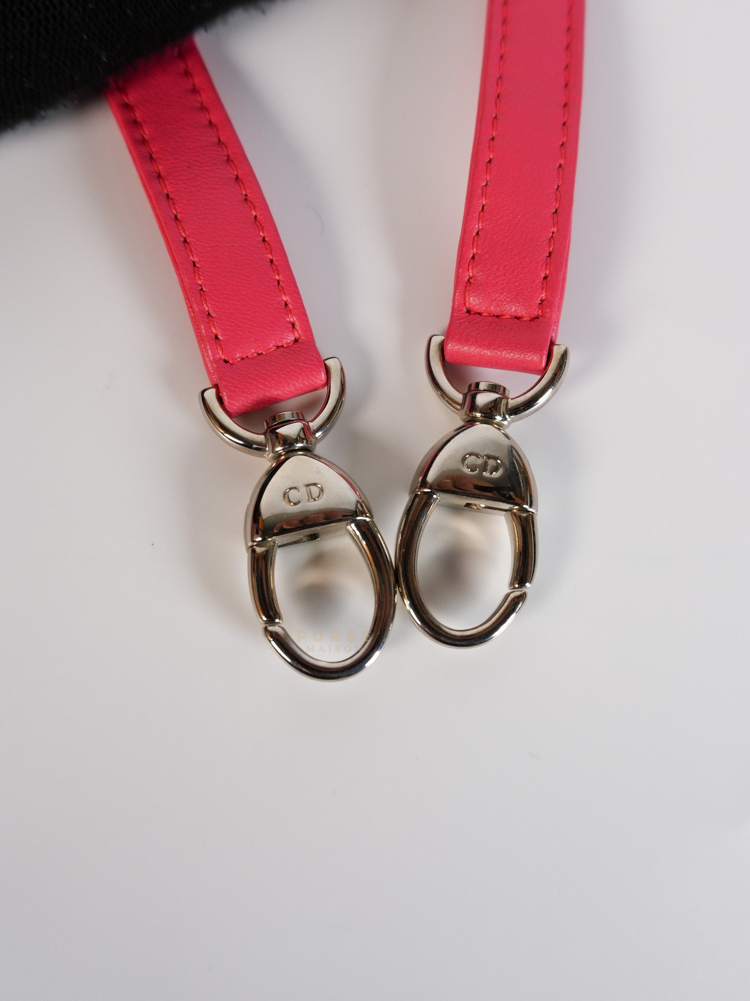 Lady Dior Large Coral Pink Cannage Lambskin Leather in Silver Hardware | Purse Maison Luxury Bags Shop