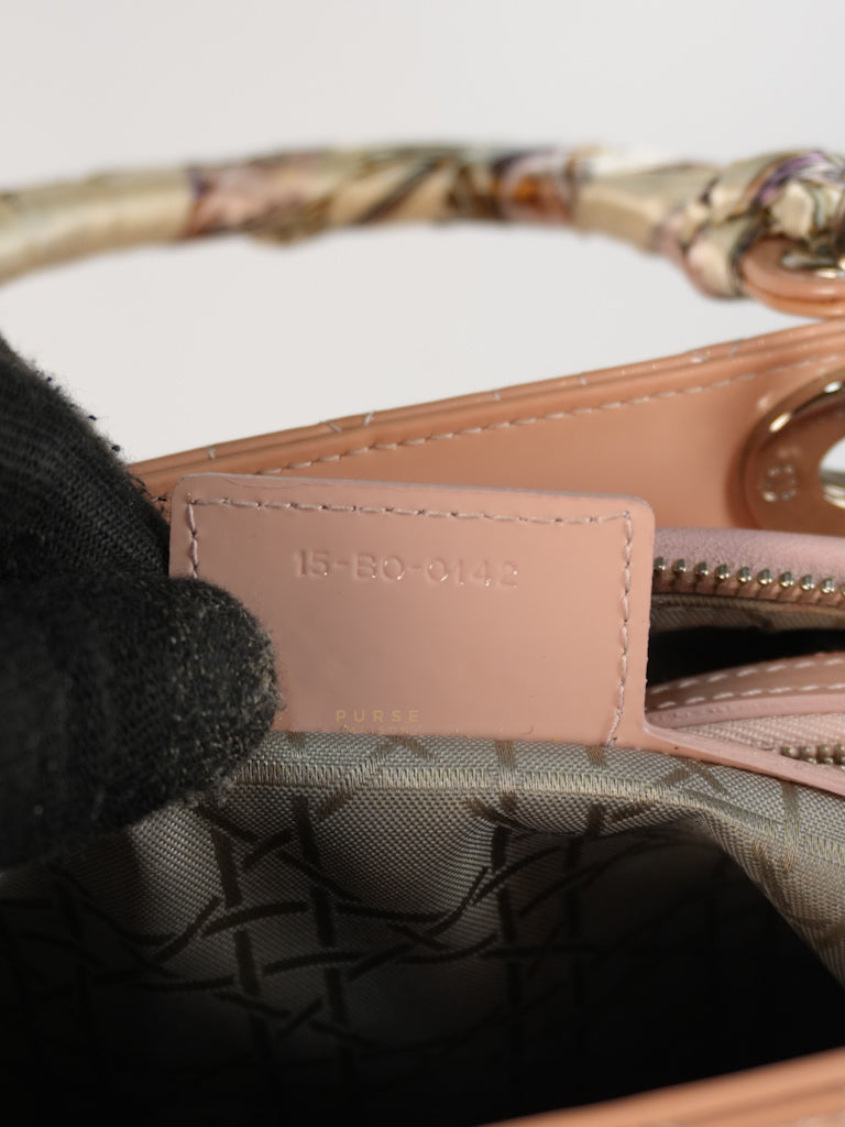 Lady Dior Large Light Pink Cannage Patent Leather | Purse Maison Luxury Bags Shop