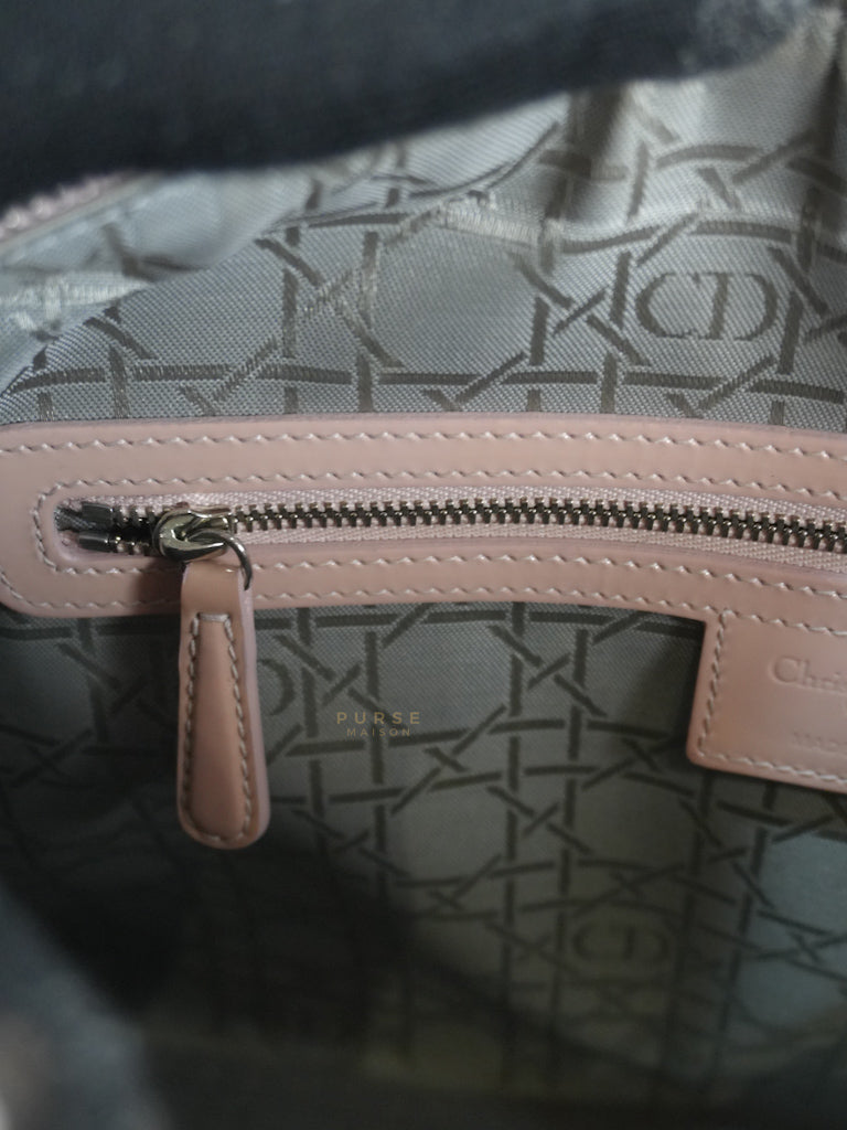 Lady Dior Large Light Pink Cannage Patent Leather | Purse Maison Luxury Bags Shop