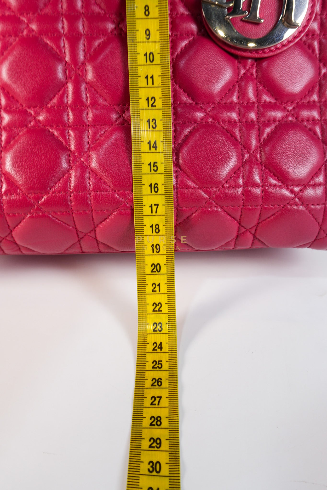 Lady Dior Medium in Rose Sorbet Quilted Cannage Leather & Silver Hardware | Purse Maison Luxury Bags Shop