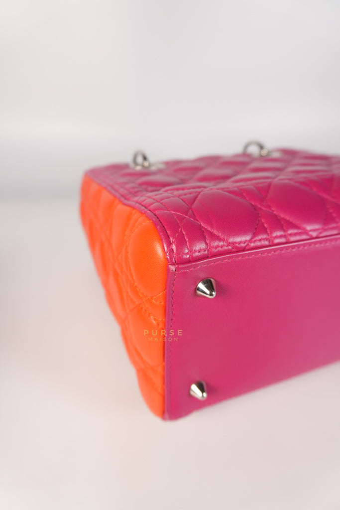 Lady Dior Medium Tricolor Cannage Quilted Lambskin Leather | Purse Maison Luxury Bags Shop