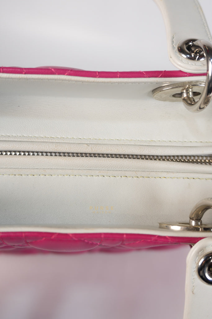 Lady Dior Medium Tricolor Cannage Quilted Lambskin Leather | Purse Maison Luxury Bags Shop