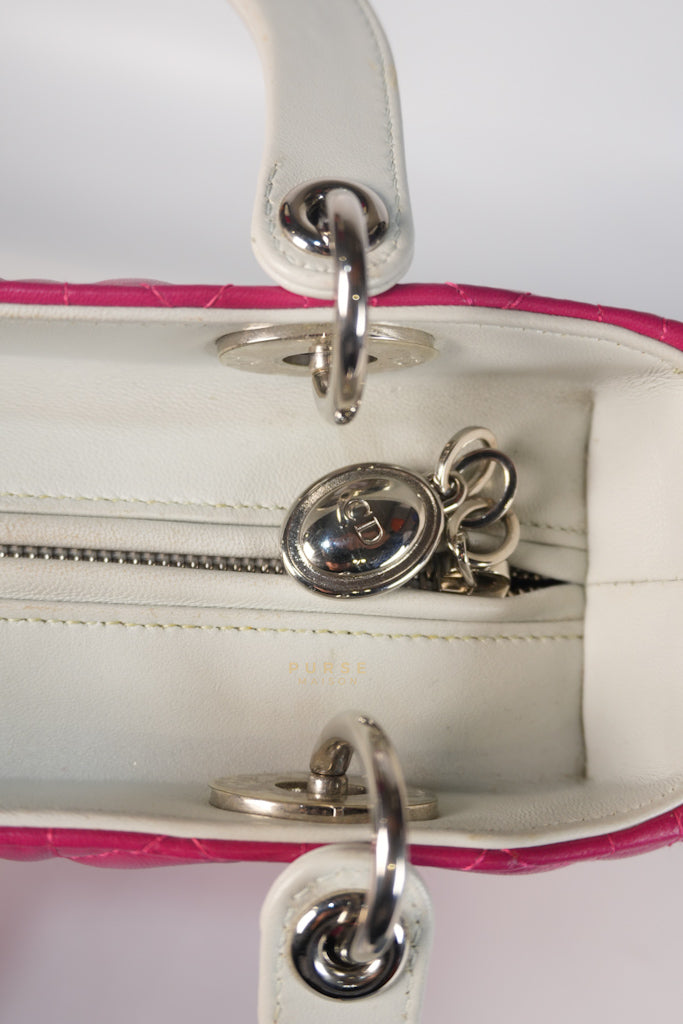 Lady Dior Medium Tricolor Cannage Quilted Lambskin Leather | Purse Maison Luxury Bags Shop