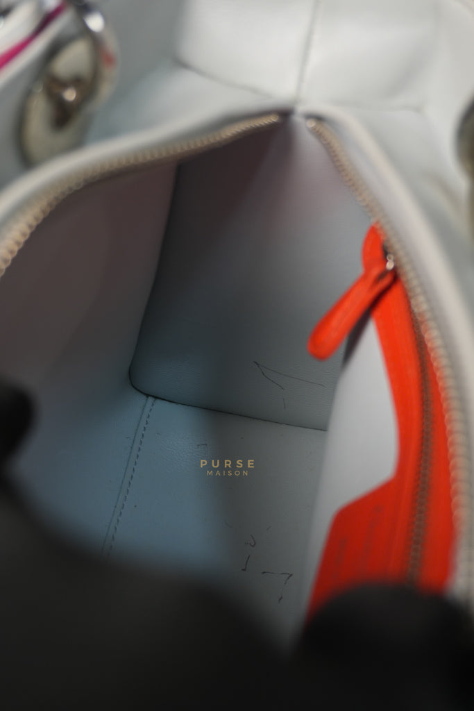 Lady Dior Medium Tricolor Cannage Quilted Lambskin Leather | Purse Maison Luxury Bags Shop