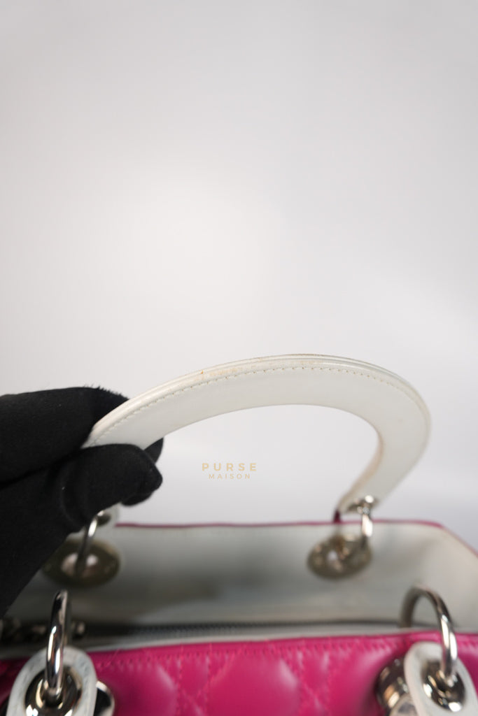 Lady Dior Medium Tricolor Cannage Quilted Lambskin Leather | Purse Maison Luxury Bags Shop