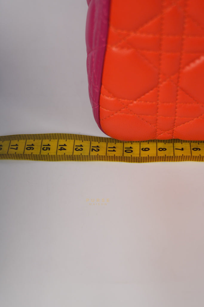 Lady Dior Medium Tricolor Cannage Quilted Lambskin Leather | Purse Maison Luxury Bags Shop