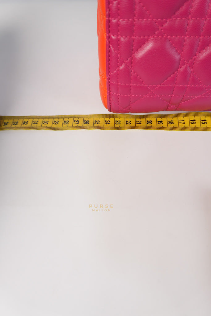 Lady Dior Medium Tricolor Cannage Quilted Lambskin Leather | Purse Maison Luxury Bags Shop