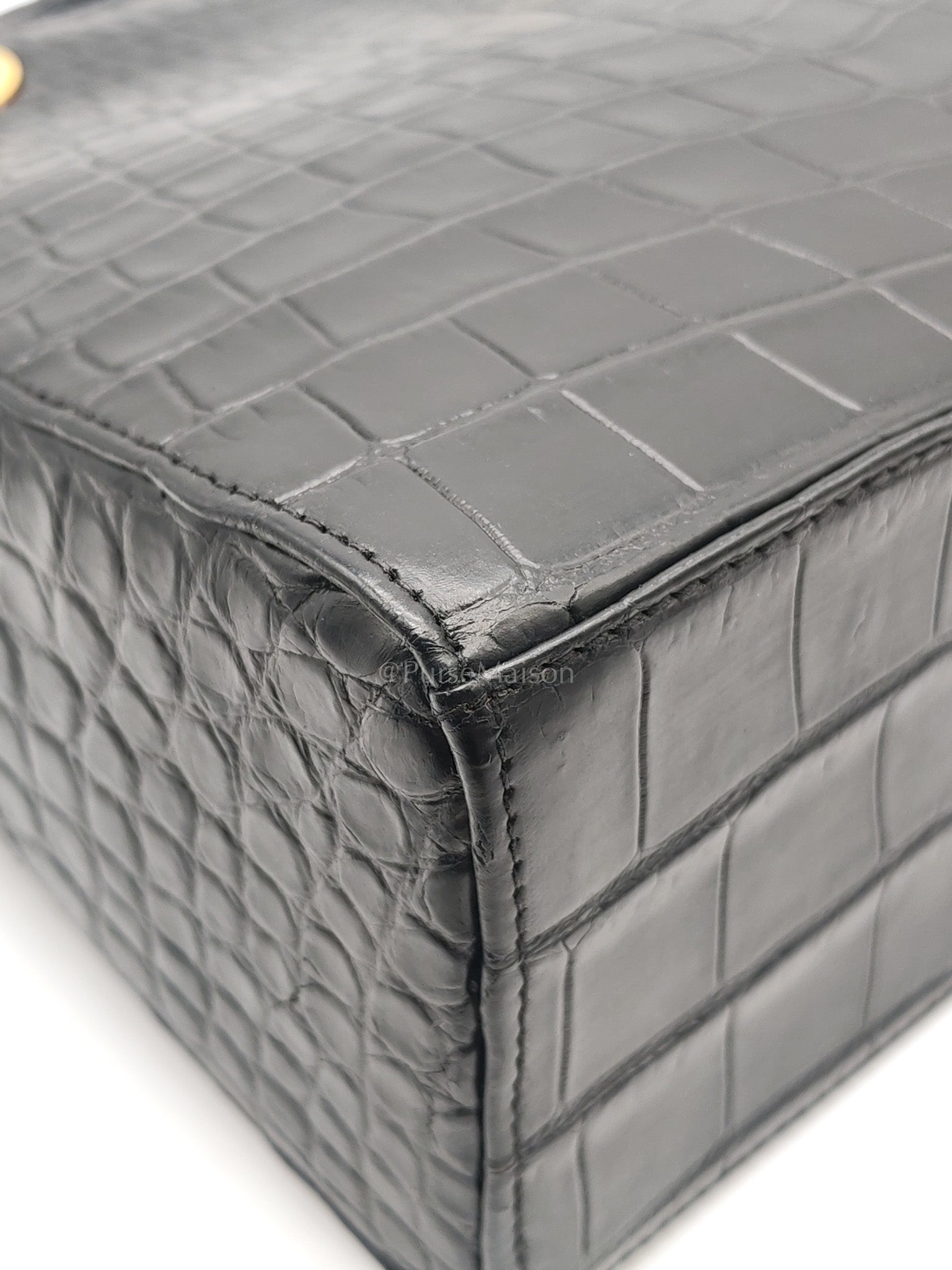 Lady Dior Medium Vintage in Matte Crocodile Leather Handbag | Purse Maison Luxury Bags Shop