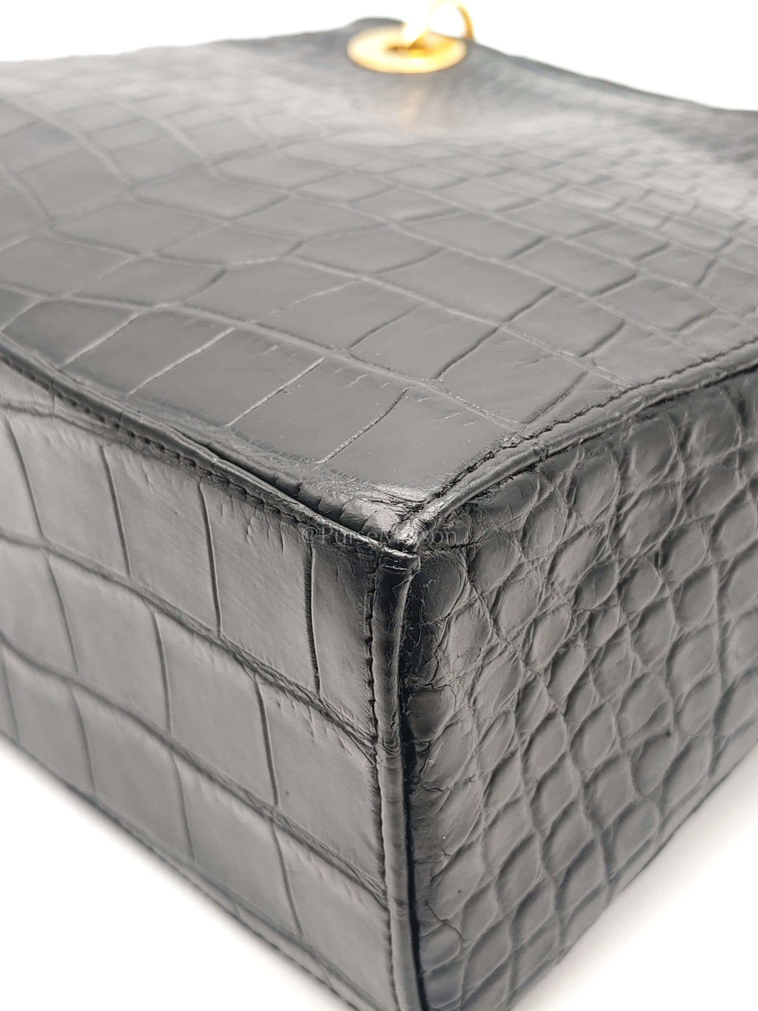 Lady Dior Medium Vintage in Matte Crocodile Leather Handbag | Purse Maison Luxury Bags Shop