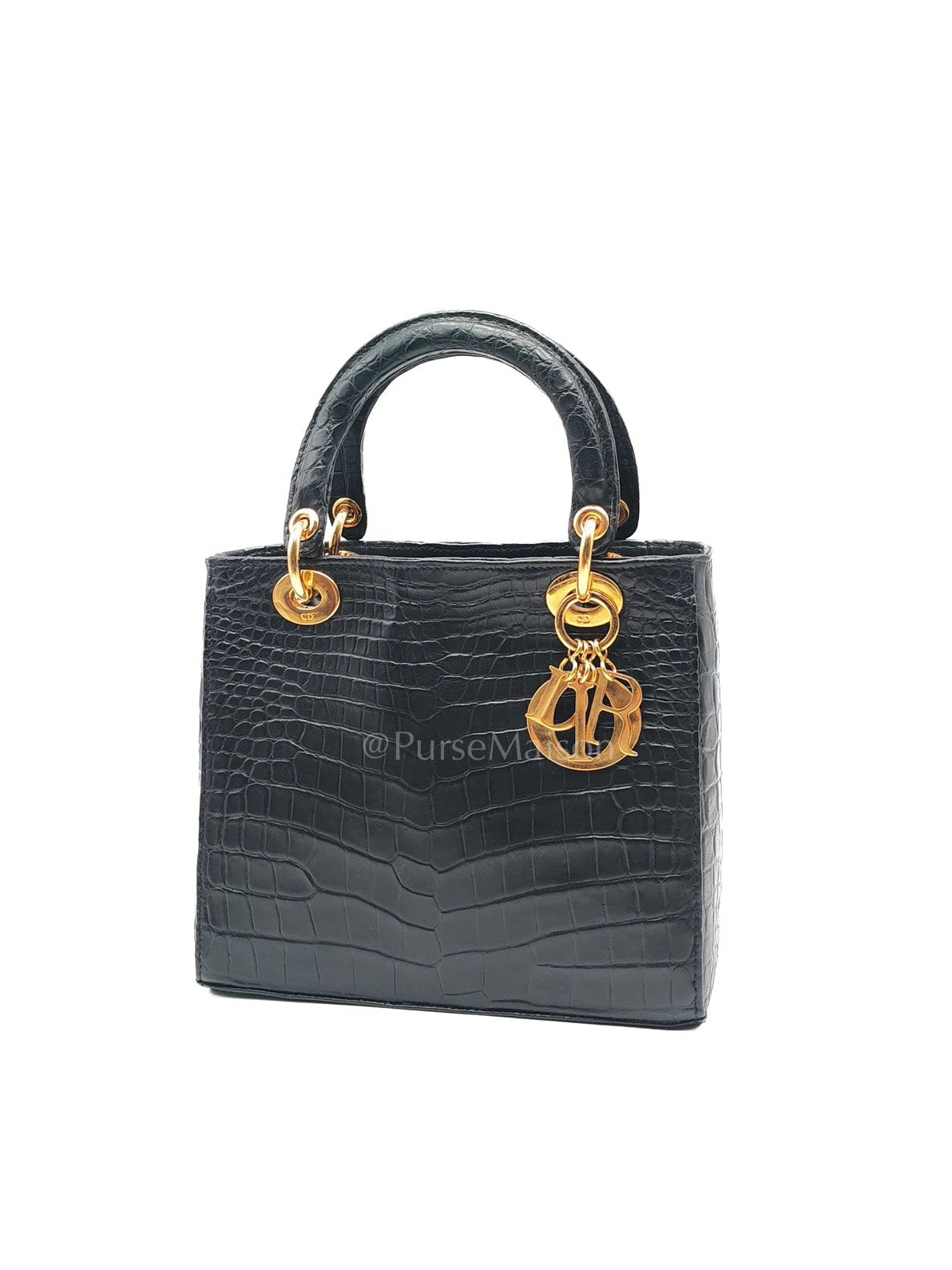 Lady Dior Medium Vintage in Matte Crocodile Leather Handbag | Purse Maison Luxury Bags Shop