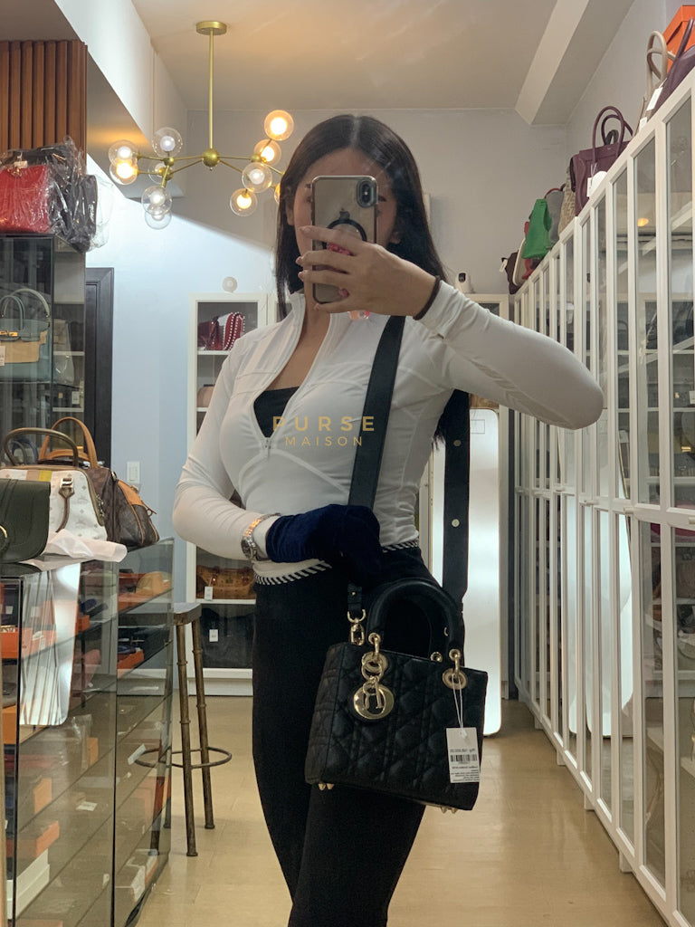 Lady Dior My ABCDior Small Bag in Black Quilted Lambskin Leather & Light Gold Hardware | Purse Maison Luxury Bags Shop