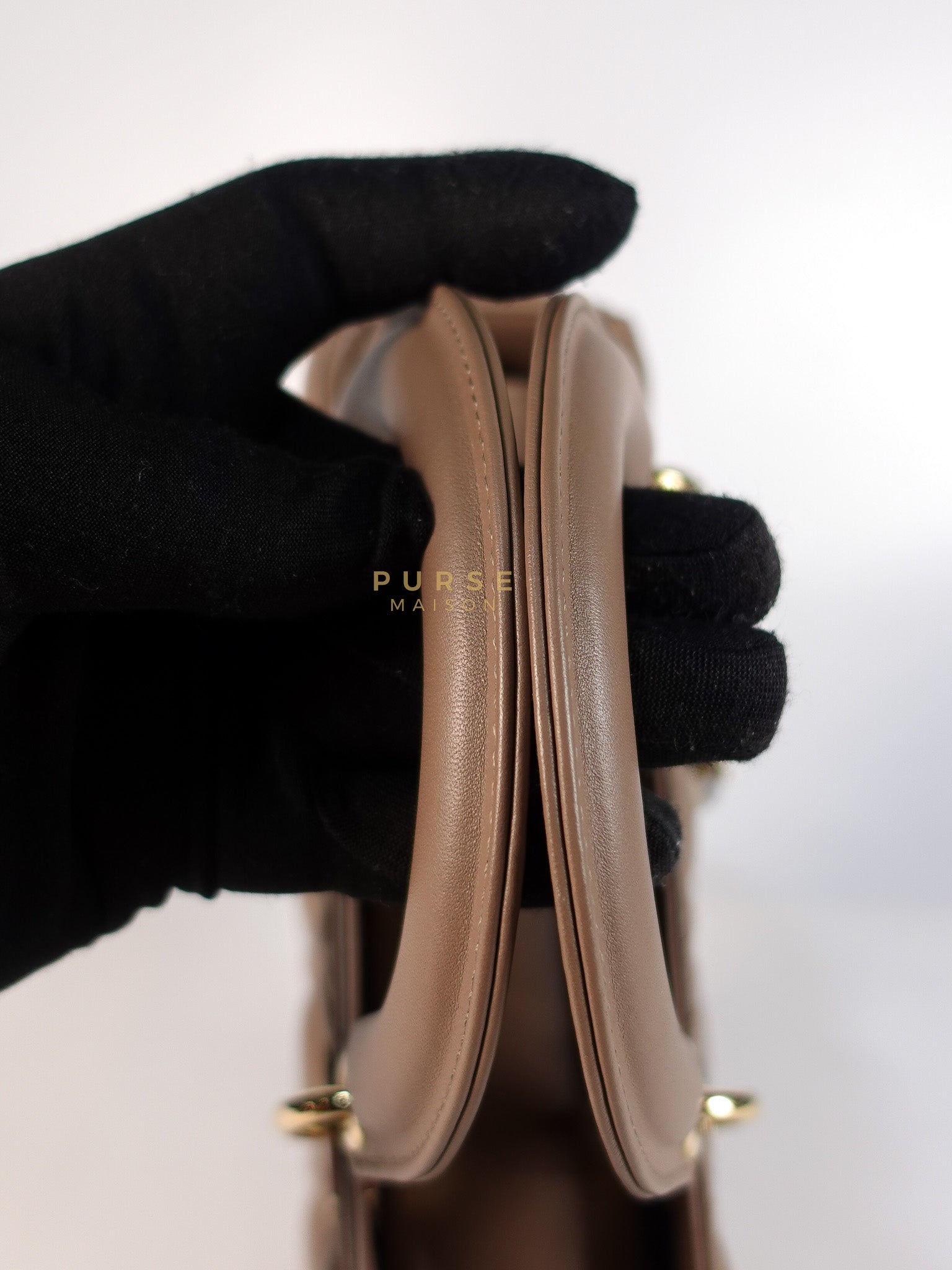 Lady Dior My ABCDior Small Bag in Taupe Quilted Lambskin Leather & Gold Hardware | Purse Maison Luxury Bags Shop