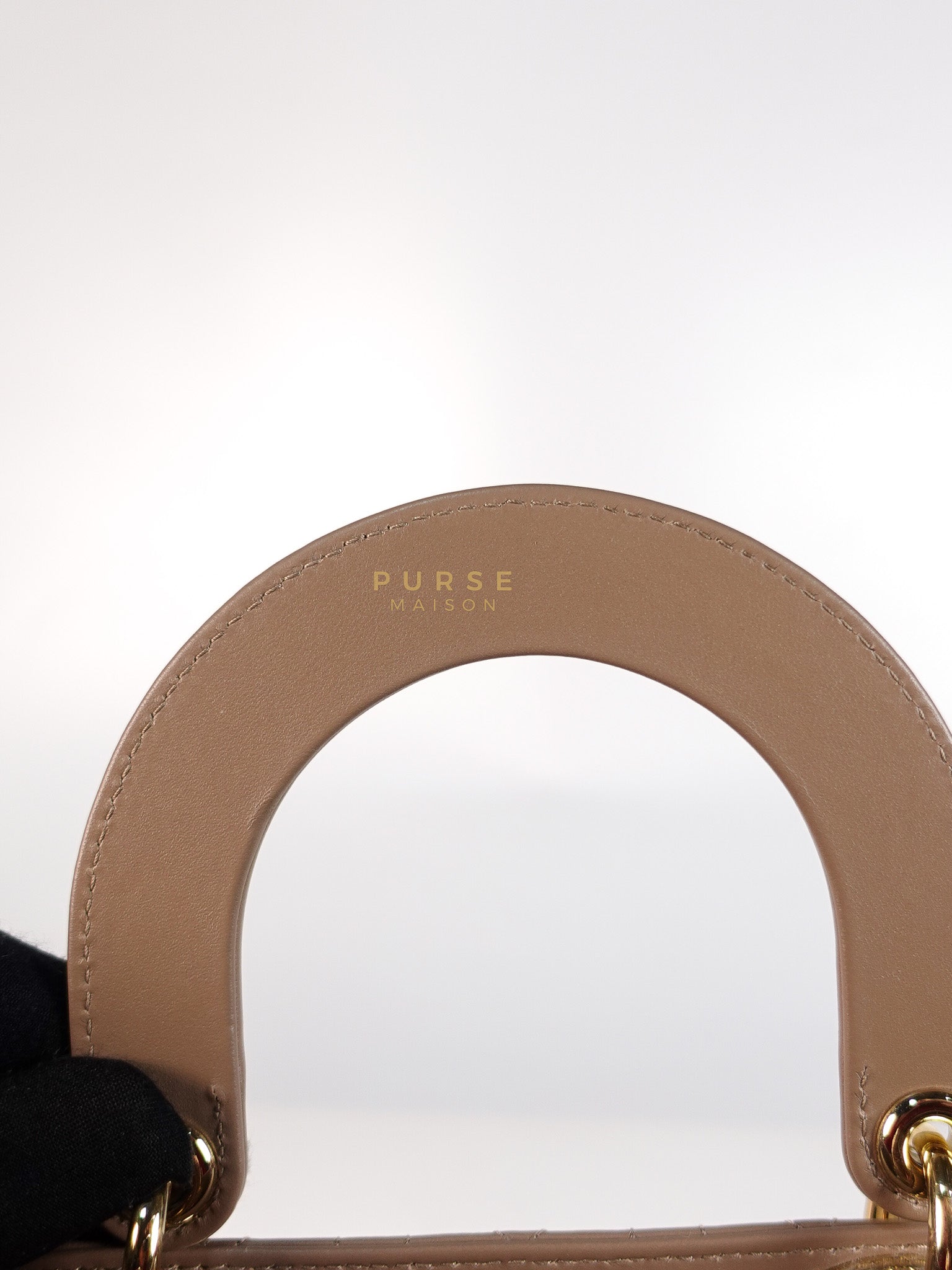 Lady Dior My ABCDior Small Bag in Taupe Quilted Lambskin Leather & Gold Hardware | Purse Maison Luxury Bags Shop