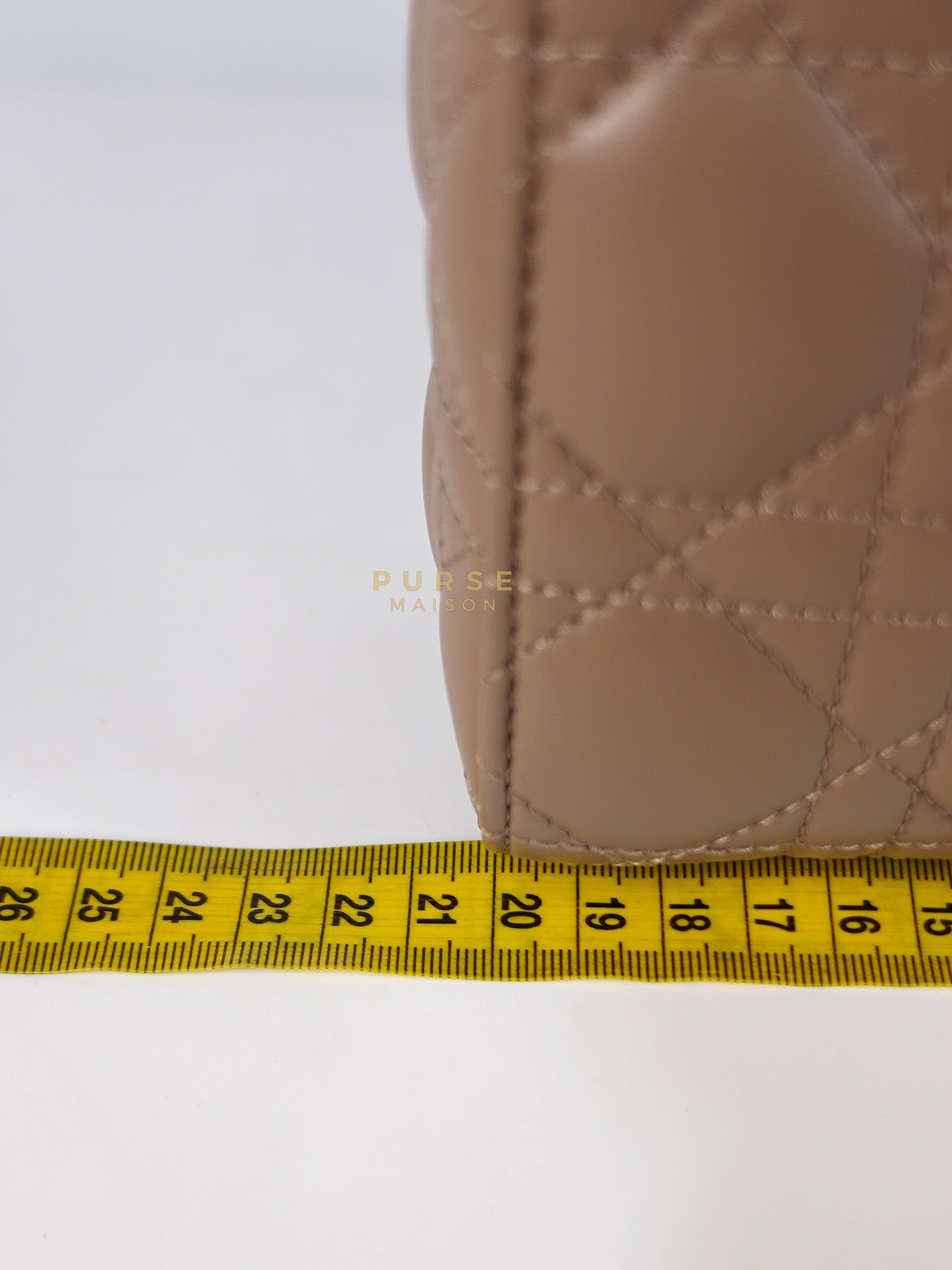 Lady Dior My ABCDior Small Bag in Taupe Quilted Lambskin Leather & Gold Hardware | Purse Maison Luxury Bags Shop