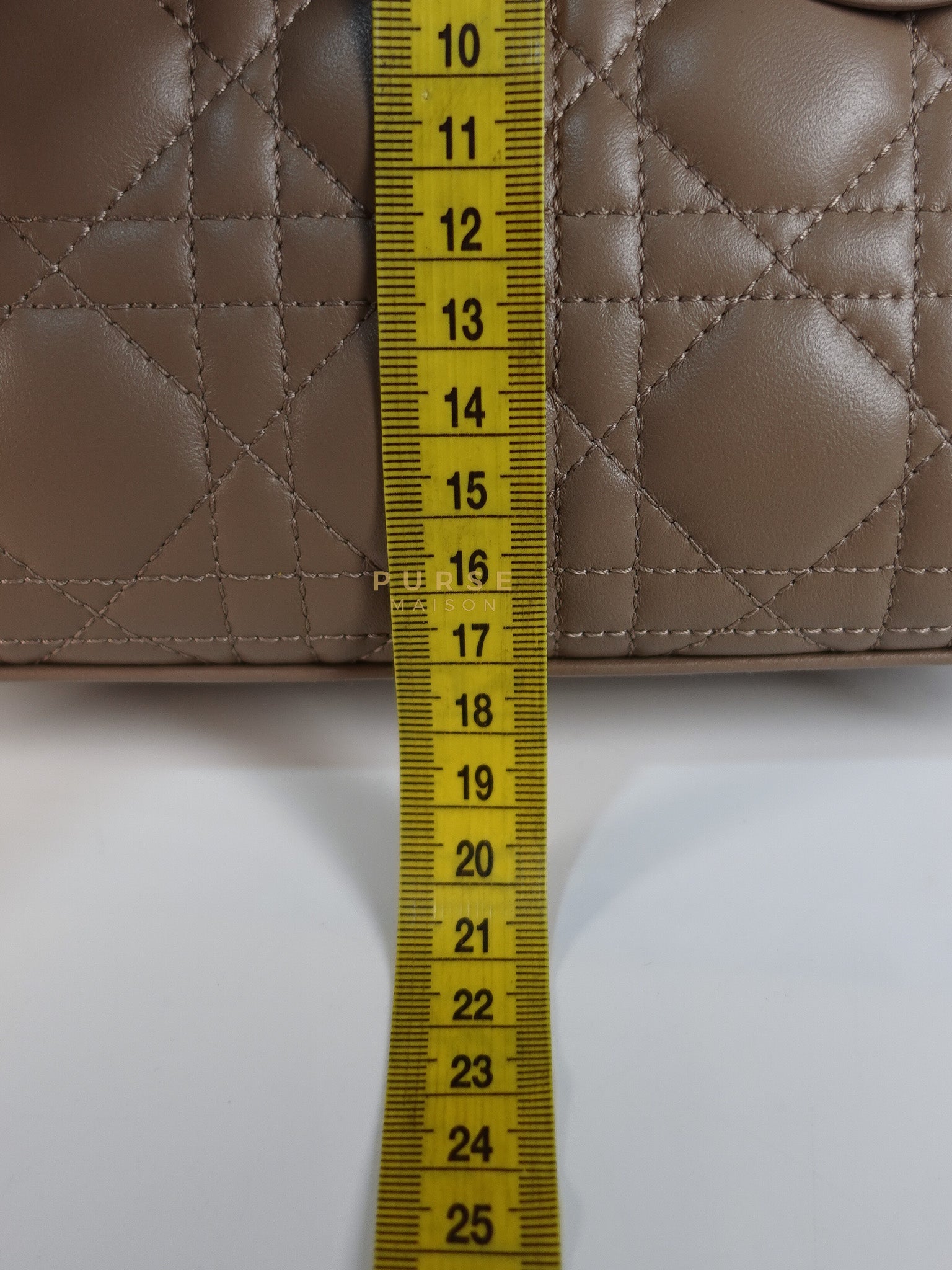 Lady Dior My ABCDior Small Bag in Taupe Quilted Lambskin Leather & Gold Hardware | Purse Maison Luxury Bags Shop