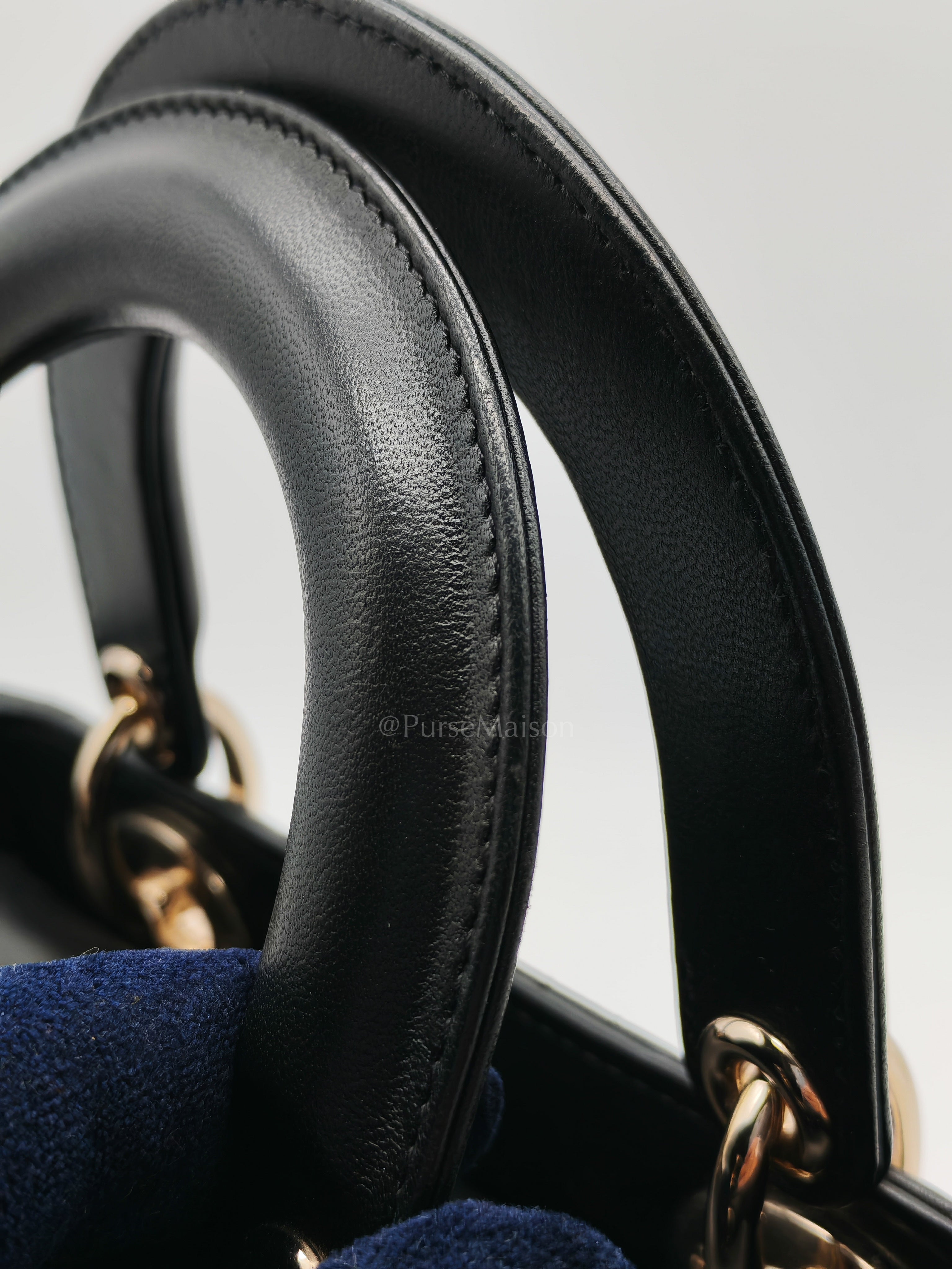 Lady Dior My ABCDior Small in Black Quilted Cannage Lambskin Leather & Light Gold Hardware | Purse Maison Luxury Bags Shop