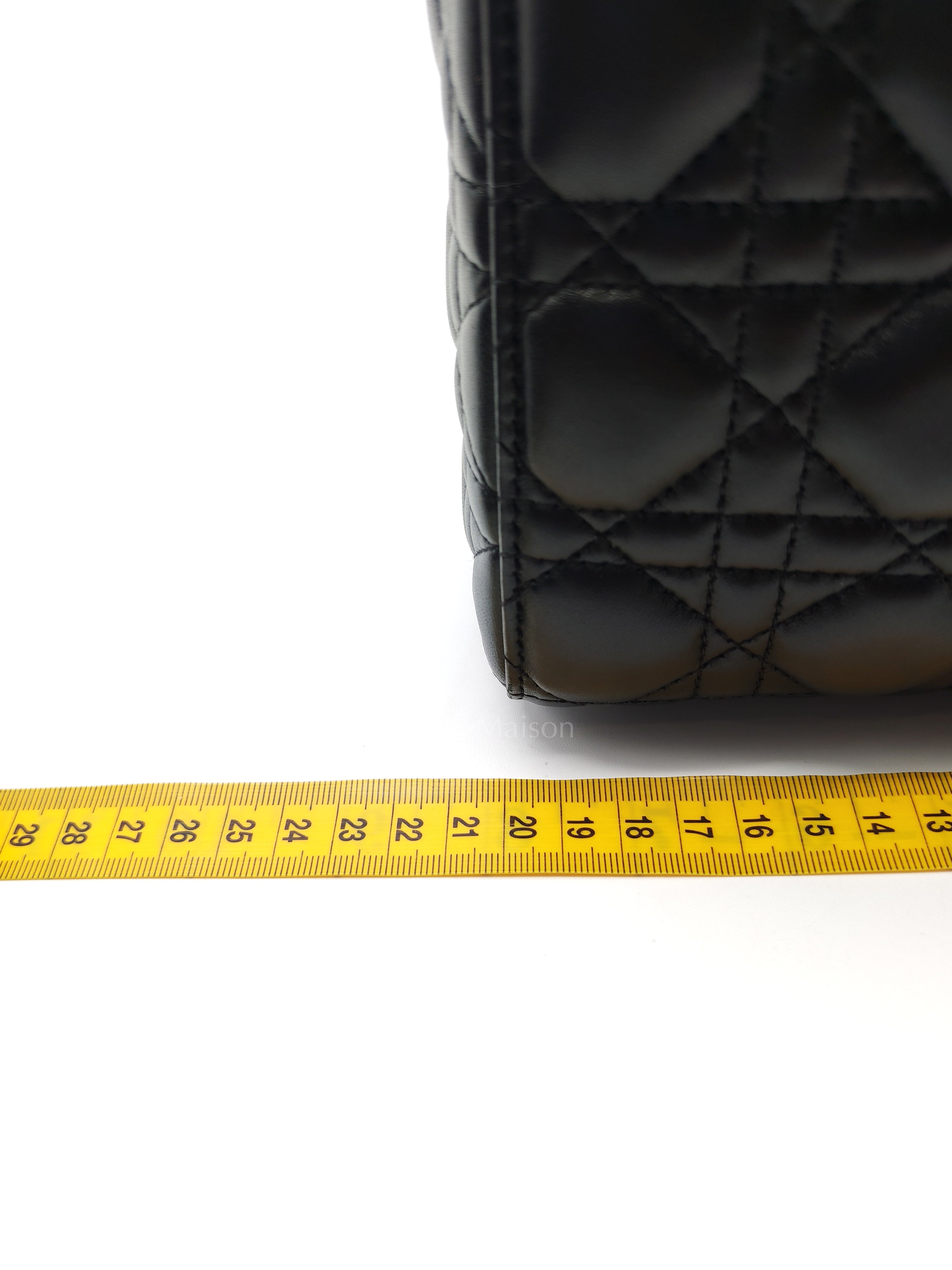 Lady Dior My ABCDior Small in Black Quilted Cannage Lambskin Leather & Light Gold Hardware | Purse Maison Luxury Bags Shop