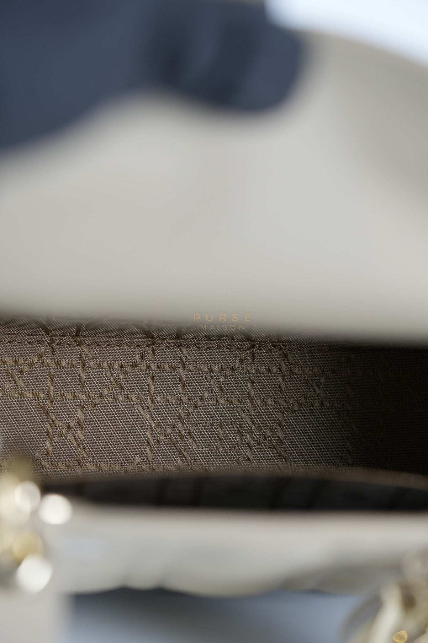 Lady Dior MyABCDior Small in Light Beige Cannage Lambskin Leather and Light Gold Hardware | Purse Maison Luxury Bags Shop