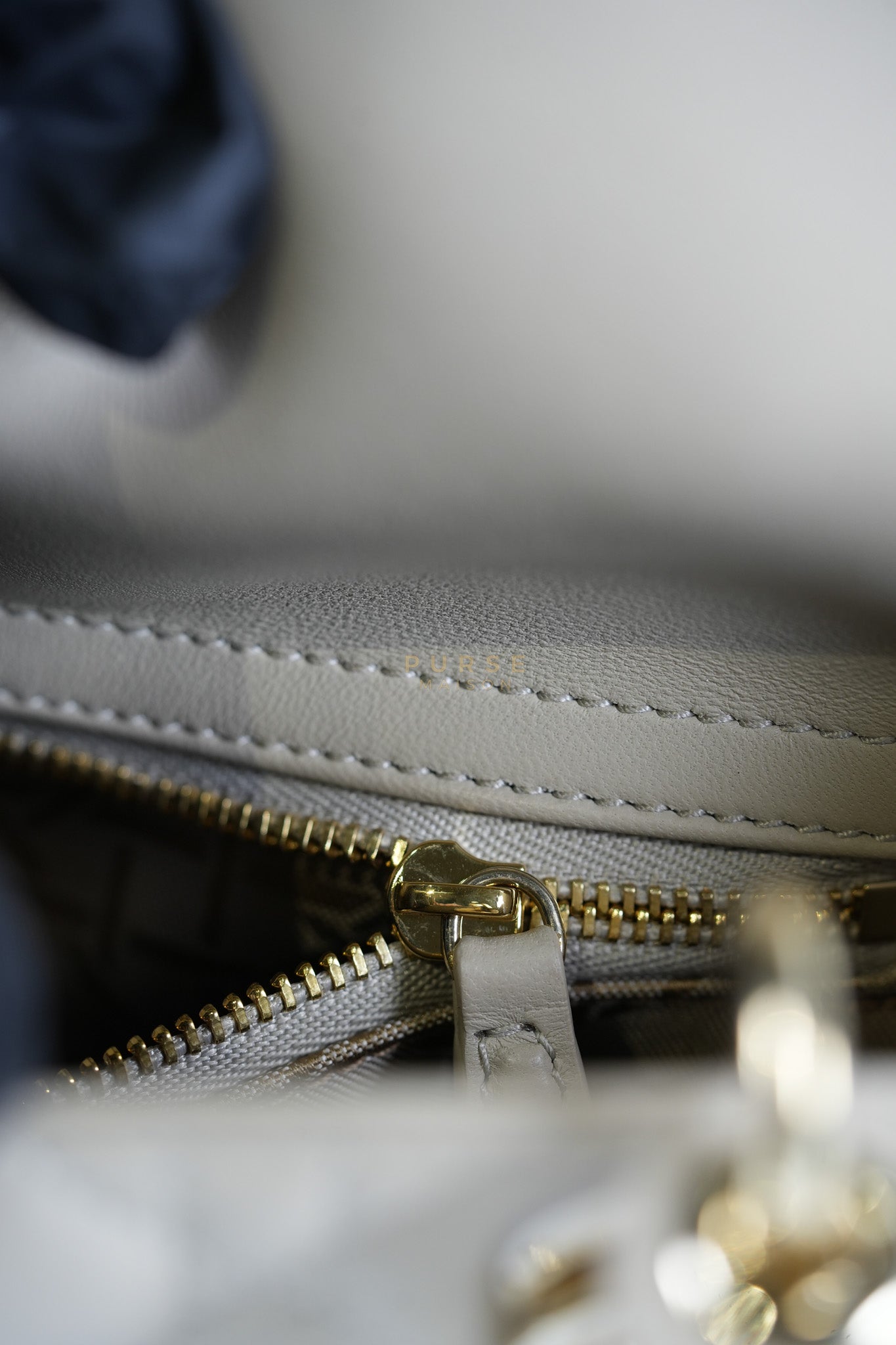 Lady Dior MyABCDior Small in Light Beige Cannage Lambskin Leather and Light Gold Hardware | Purse Maison Luxury Bags Shop