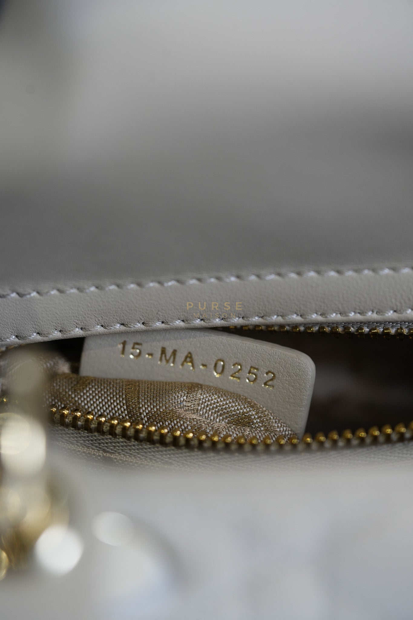 Lady Dior MyABCDior Small in Light Beige Cannage Lambskin Leather and Light Gold Hardware | Purse Maison Luxury Bags Shop