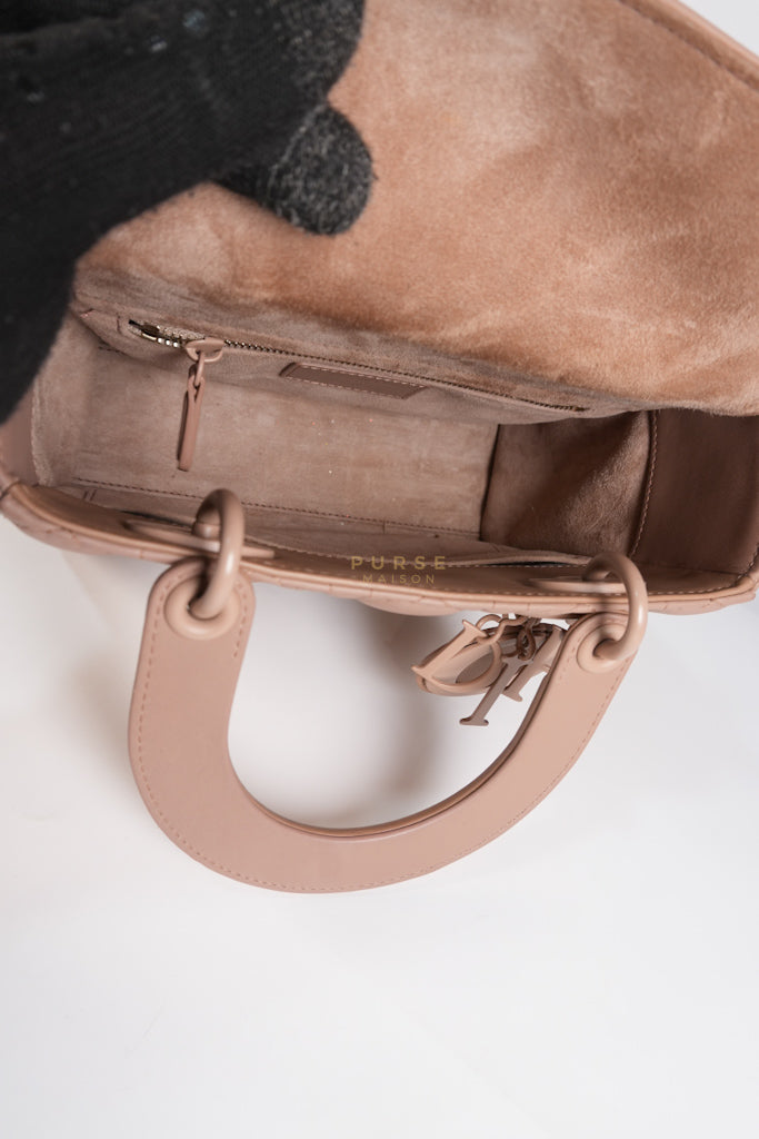 Lady Dior MyABCDior Small in Matte Pink Blush Cannage Lambskin Leather | Purse Maison Luxury Bags Shop