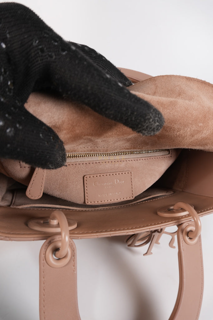 Lady Dior MyABCDior Small in Matte Pink Blush Cannage Lambskin Leather | Purse Maison Luxury Bags Shop