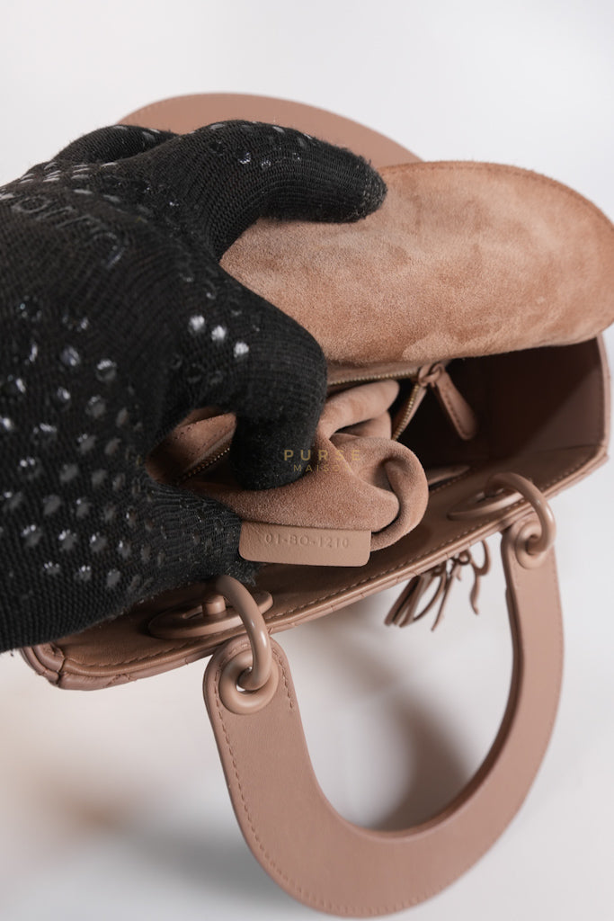 Lady Dior MyABCDior Small in Matte Pink Blush Cannage Lambskin Leather | Purse Maison Luxury Bags Shop