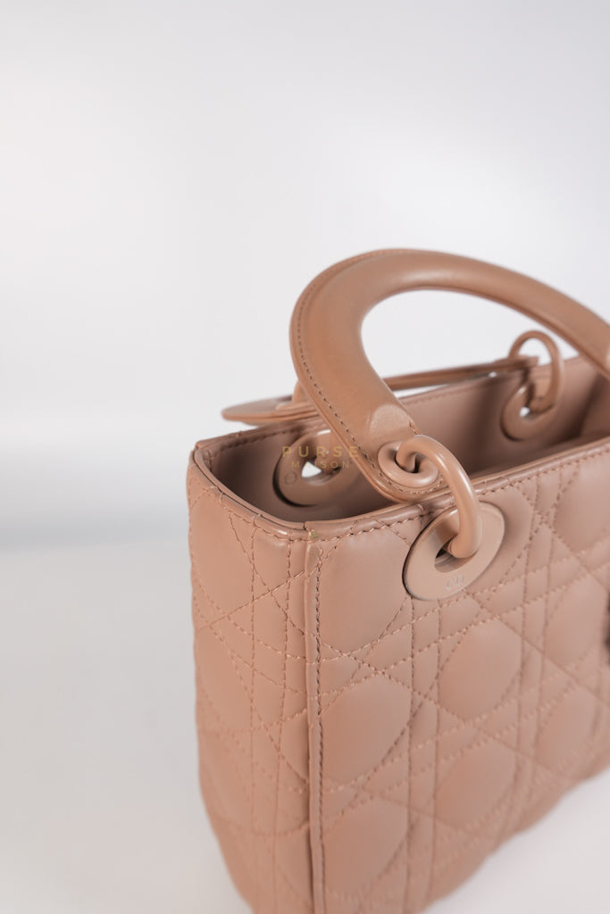 Lady Dior MyABCDior Small in Matte Pink Blush Cannage Lambskin Leather | Purse Maison Luxury Bags Shop