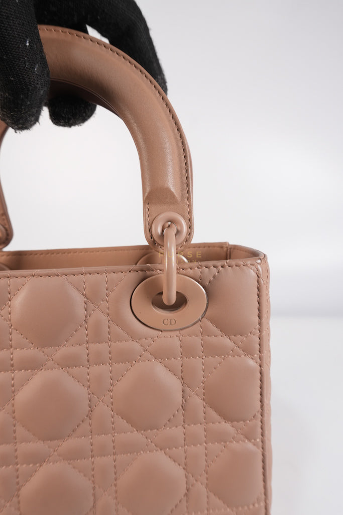 Lady Dior MyABCDior Small in Matte Pink Blush Cannage Lambskin Leather | Purse Maison Luxury Bags Shop