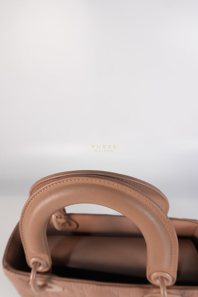 Lady Dior MyABCDior Small in Matte Pink Blush Cannage Lambskin Leather | Purse Maison Luxury Bags Shop